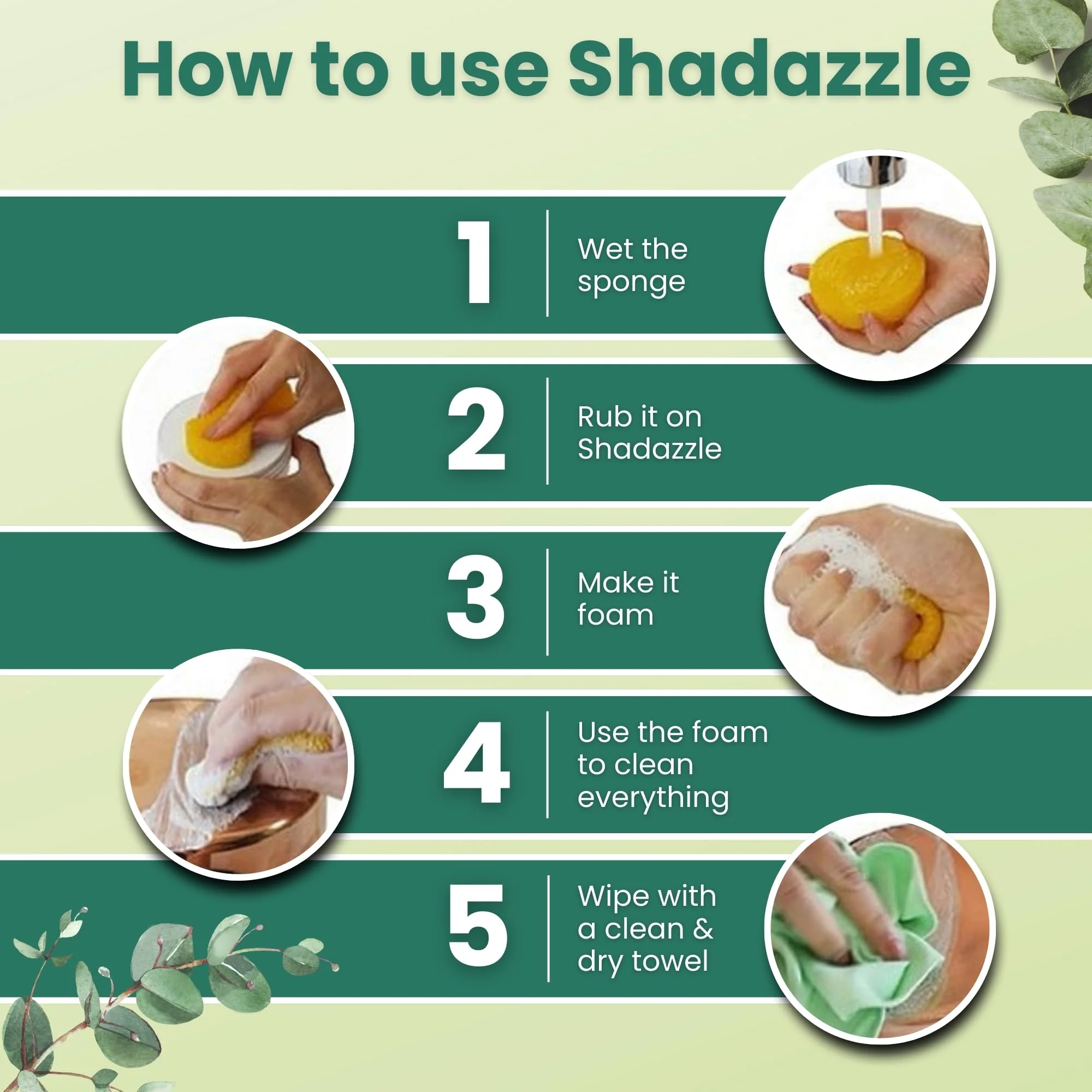 Shadazzle Natural All Purpose Cleaner and Polish – Eco friendly Multi-purpose Cleaning Product (2 Pack, Eucalyptus) - Image 4