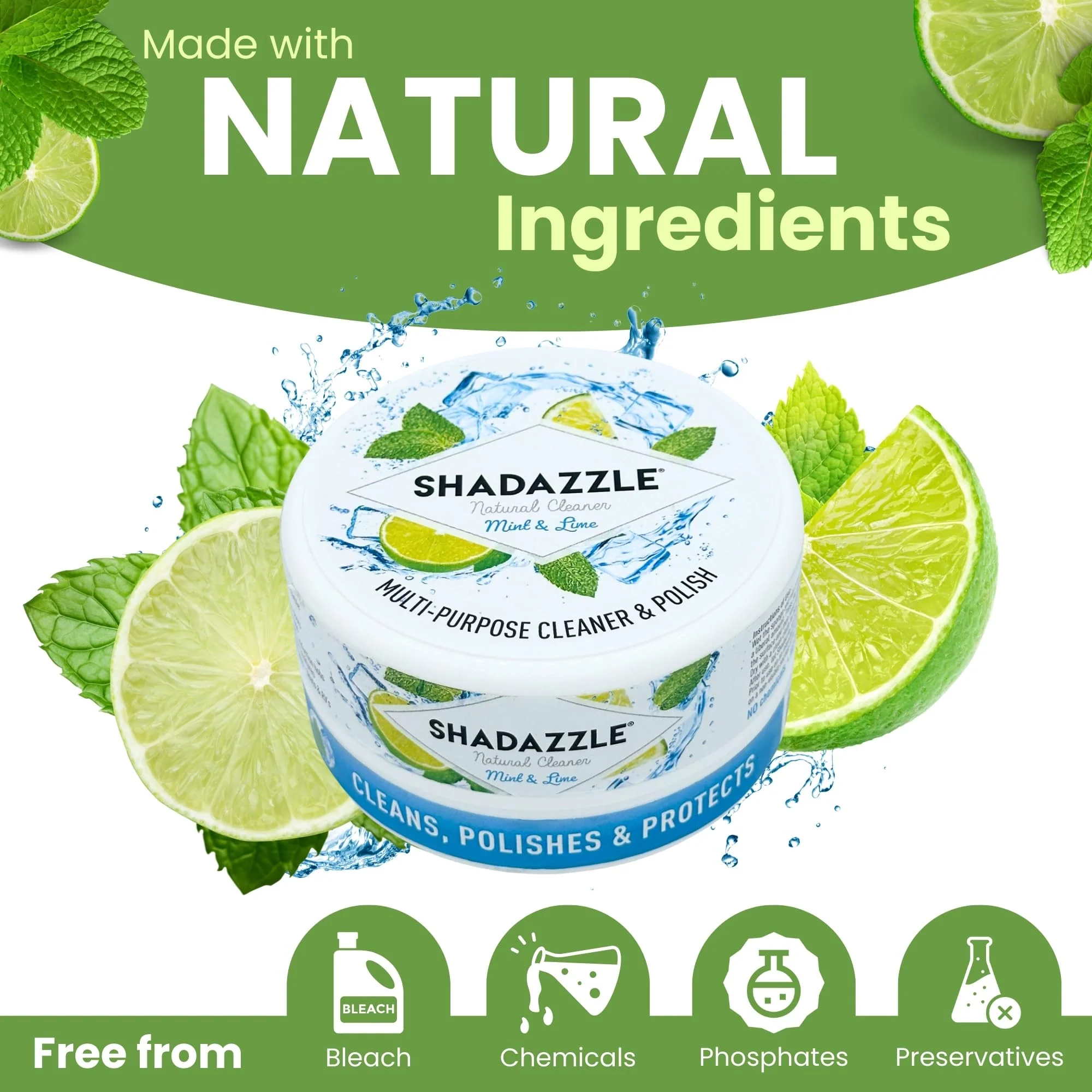 Shadazzle Natural All Purpose Cleaner and Polish – Eco friendly Multi-purpose Cleaning Product - Mint & Lime Scent - Image 6