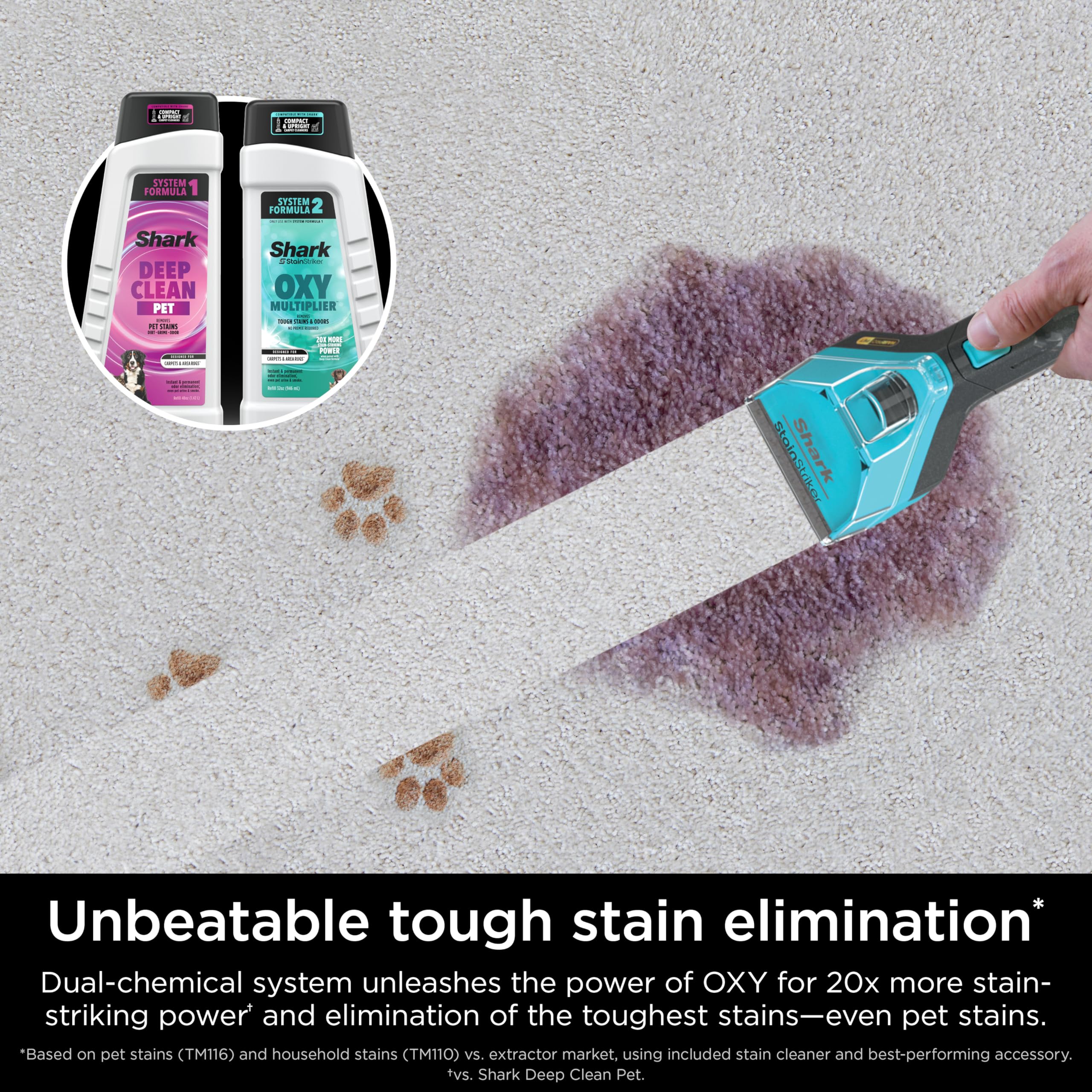 Shark CarpetXpert HairPro | Upright Carpet, Area Rug & Upholstery Cleaner | StainStriker Handheld Tough Stain Remover & Onboard Self Clean | Pet Hair Pickup & Odor Removal | 5 Tools | Navy | EX304 - Image 10
