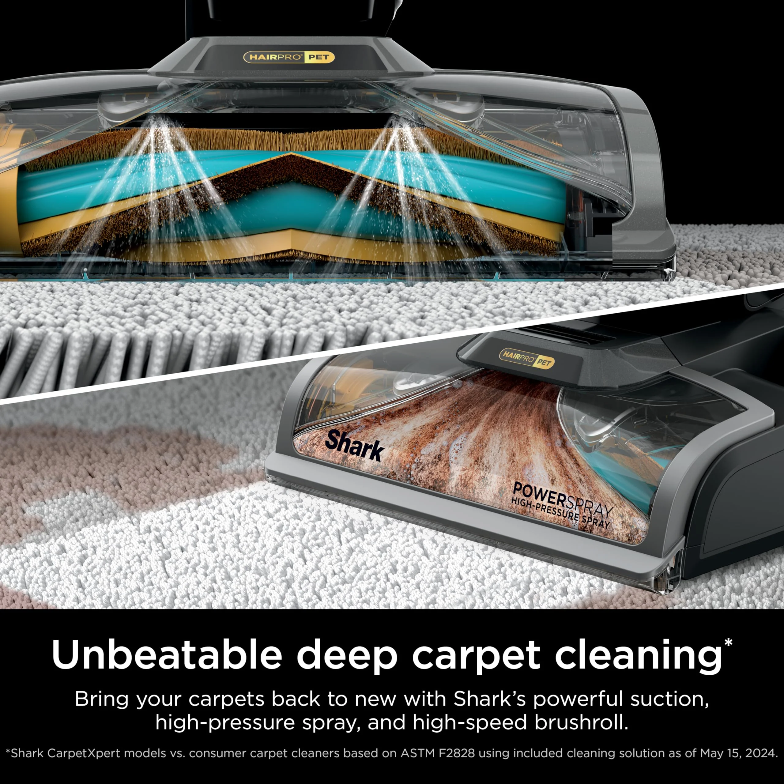 Shark CarpetXpert HairPro | Upright Carpet, Area Rug & Upholstery Cleaner | StainStriker Handheld Tough Stain Remover & Onboard Self Clean | Pet Hair Pickup & Odor Removal | 5 Tools | Navy | EX304 - Image 11