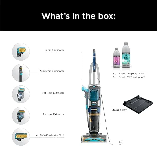 Shark CarpetXpert HairPro | Upright Carpet, Area Rug & Upholstery Cleaner | StainStriker Handheld Tough Stain Remover & Onboard Self Clean | Pet Hair Pickup & Odor Removal | 5 Tools | Navy | EX304 - Image 3