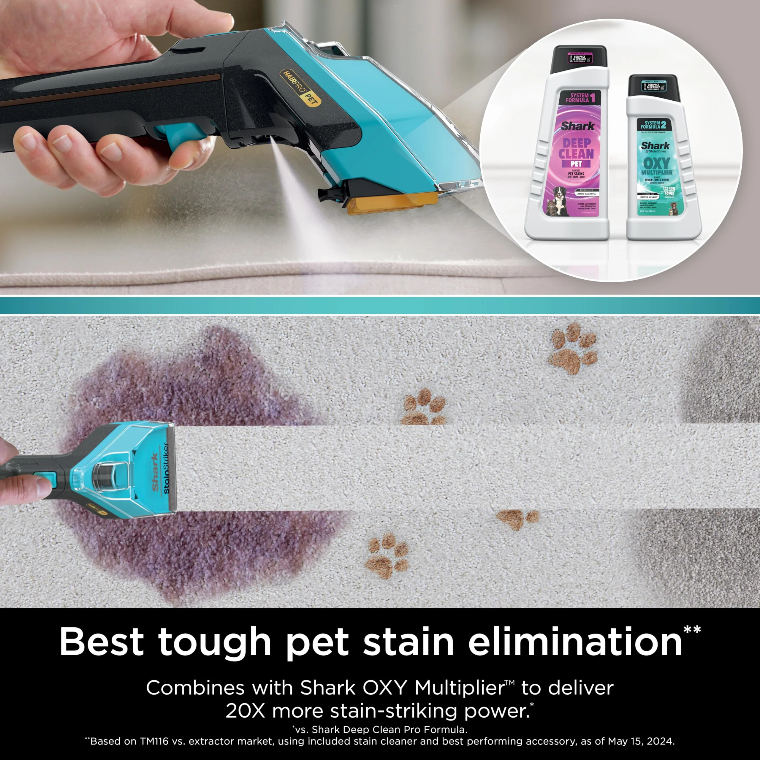 Shark Deep Clean Pet Formula for All Shark Upright and Portable Carpet Cleaners, Formulated for All Carpets, Upholstery & Area Rugs, Tackles Tough Pet Messes and Odors, 48oz, EXCP48 - Image 5