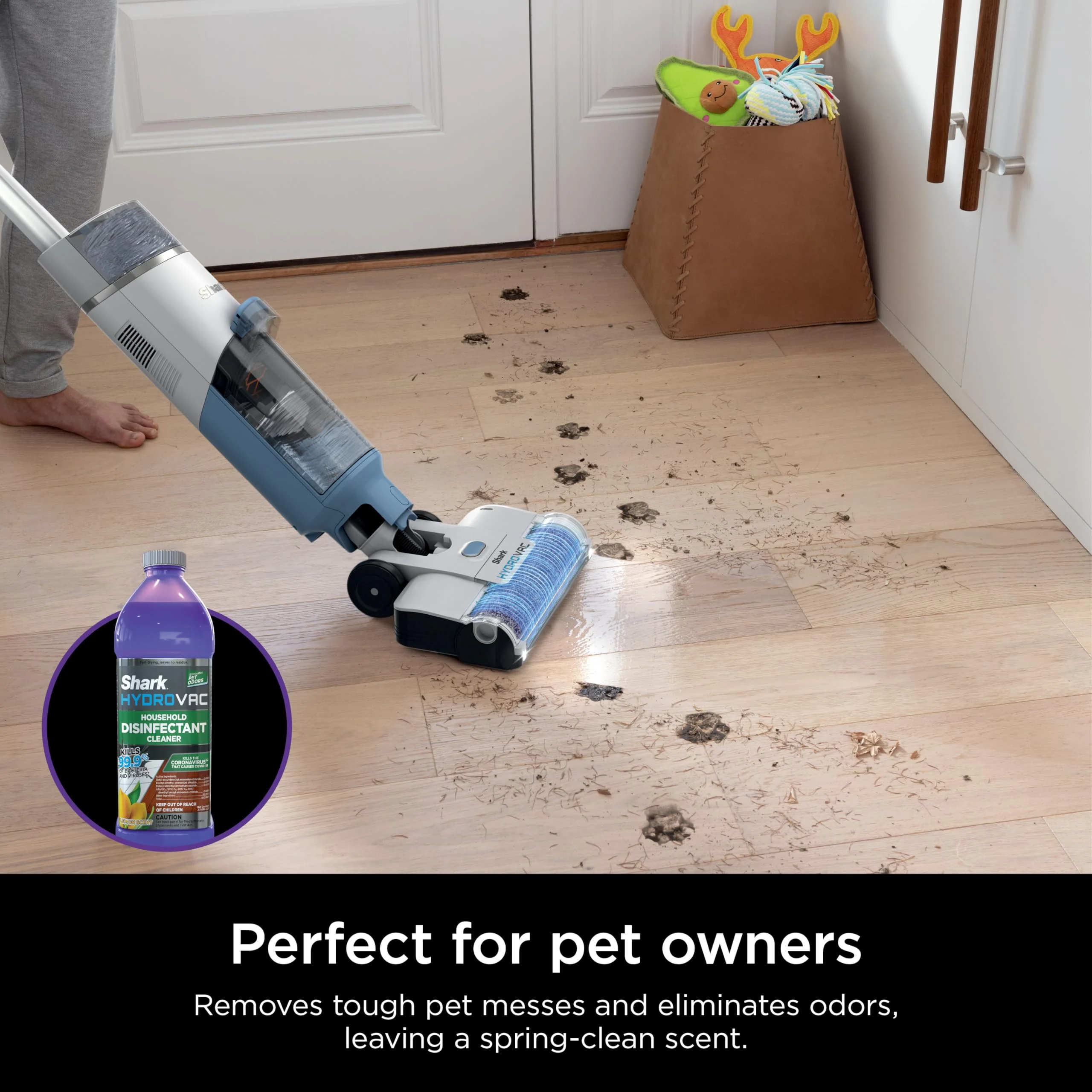 Shark HydroVac Household Disinfectant Cleaner, Kills 99.9% of Bacteria & Viruses, Compatible with Shark HydroVac 3-in-1 Multi-Surface Cleaners on Hardfloor, Stone, Laminate & Tile, Purple, WDCD60 - Image 5