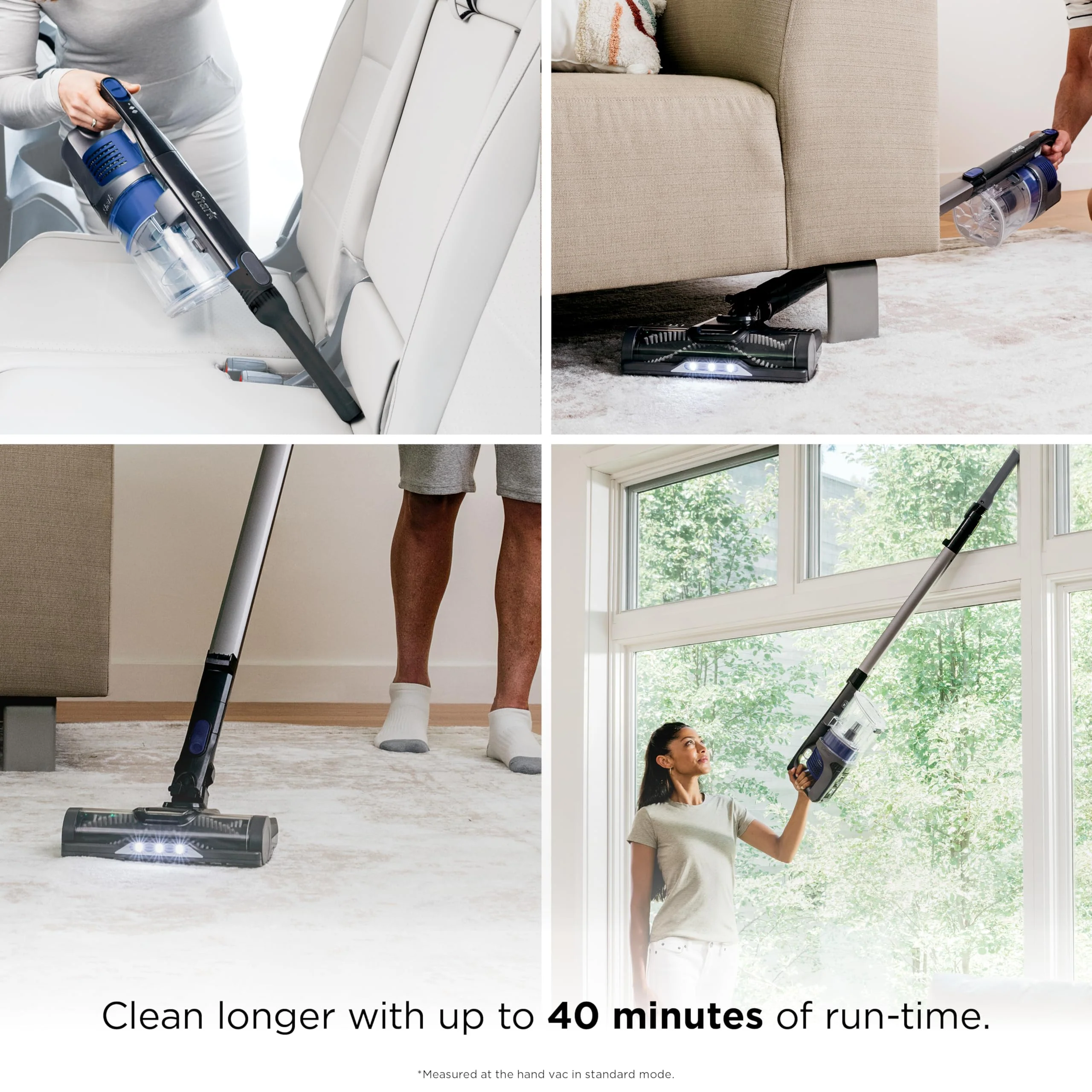 Shark | Pet Cordless Vacuum Cleaner | LED Headlights | Removable Handheld Vacuum for Pet Hair | Crevice Tool & Pet Multi-Tool Included | 40min Runtime | For Carpet & Hard Floors | Grey | IX141 - Image 10