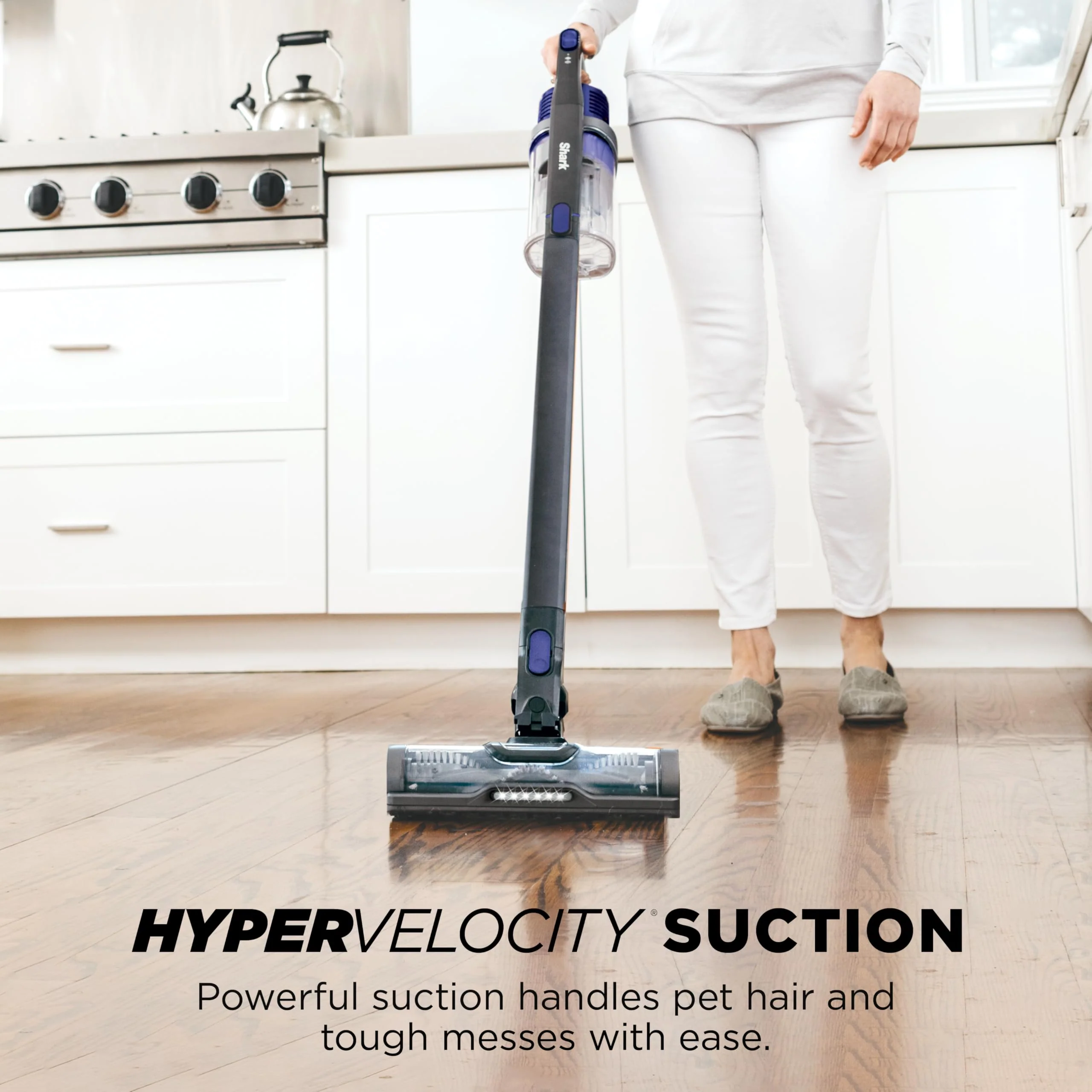 Shark | Pet Cordless Vacuum Cleaner | LED Headlights | Removable Handheld Vacuum for Pet Hair | Crevice Tool & Pet Multi-Tool Included | 40min Runtime | For Carpet & Hard Floors | Grey | IX141 - Image 11