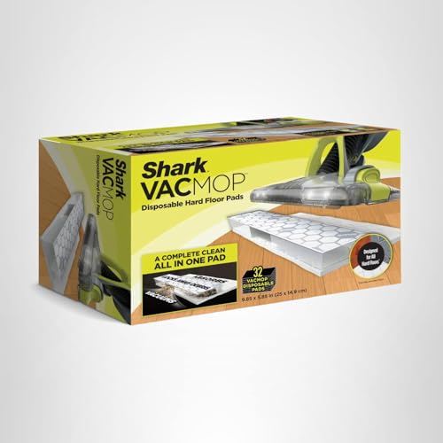 Shark VACMOP Disposable Hard Floor Pad Refills, Compatible with VM252 & VM180, No-Touch Disposal, for use on All Sealed Floors - Stone, Hardwood, Laminate & Tile, (32 Count Total), VMP32 - Image 2