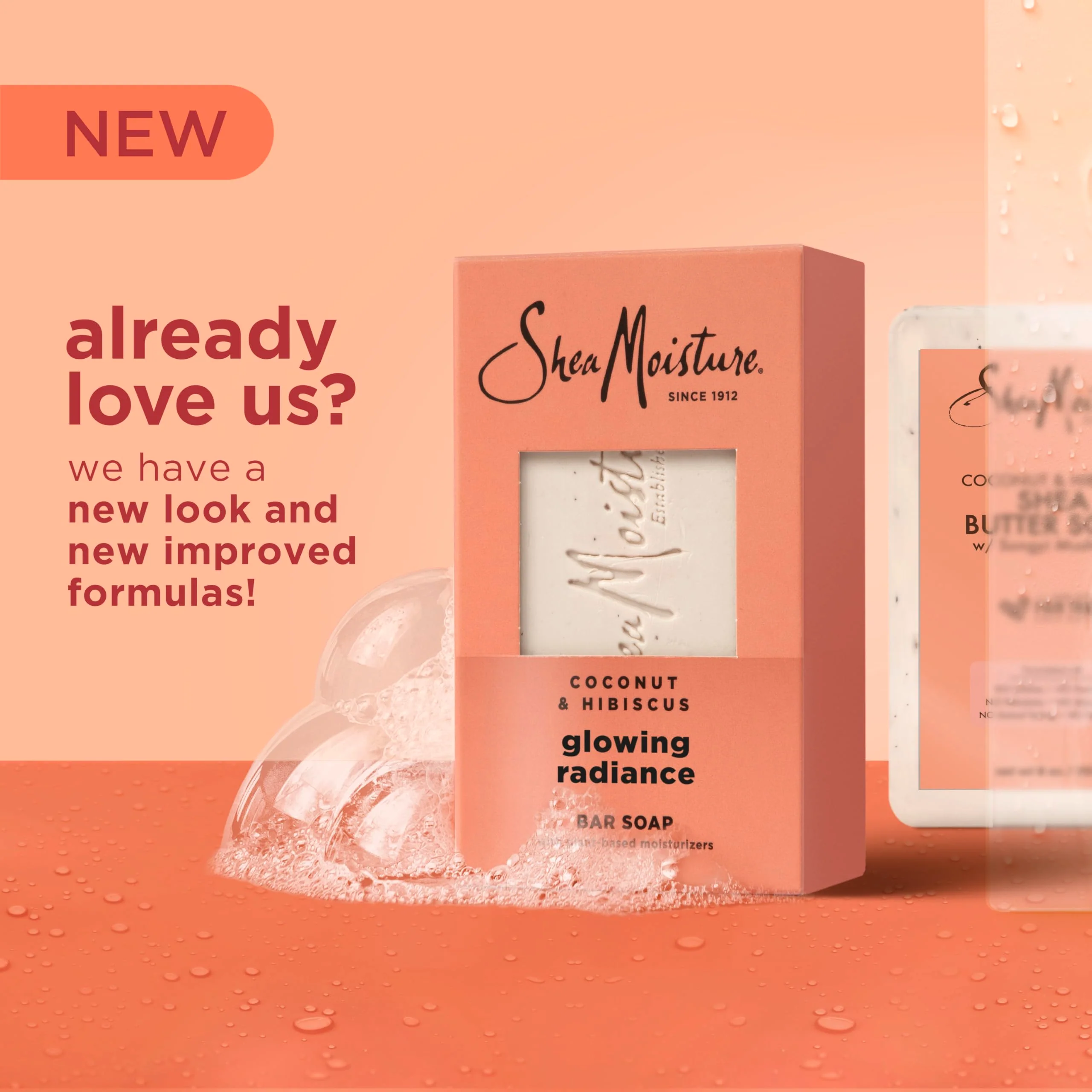 SheaMoisture Bar Soap Coconut and Hibiscus 4 Count Glowing Radiance Glowing Radiance bar soap with 24h shea moisture nutrients for Healthy, Glowing Skin 8 oz - Image 6