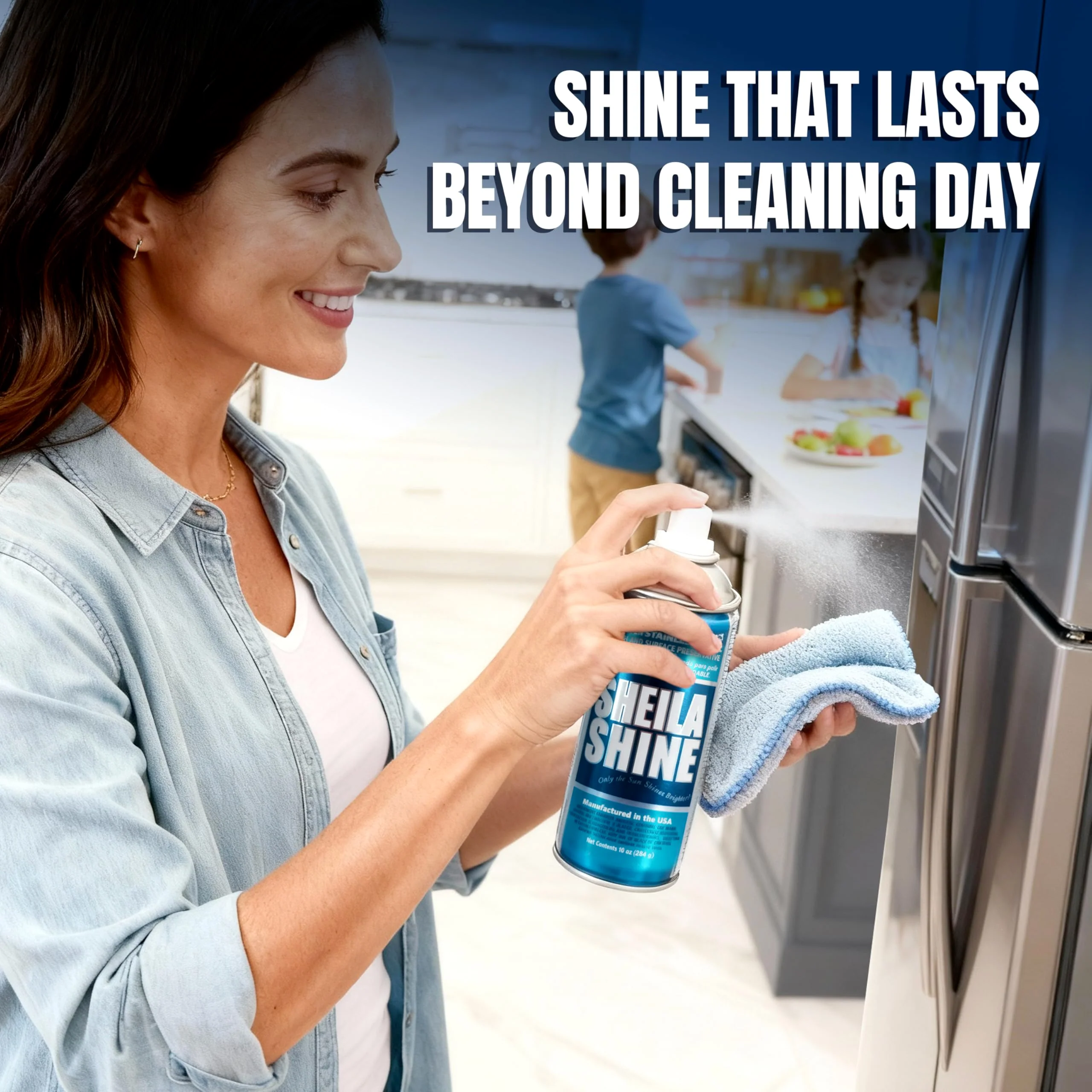 Sheila Shine 3 x 10oz Stainless Steel Cleaner and Polish - Removes Grease, Fingerprint & Watermark - Kitchen Appliances, Refrigerators, Sinks, Ovens & Grills - Stainless Steel Cleaning Spray - Image 3