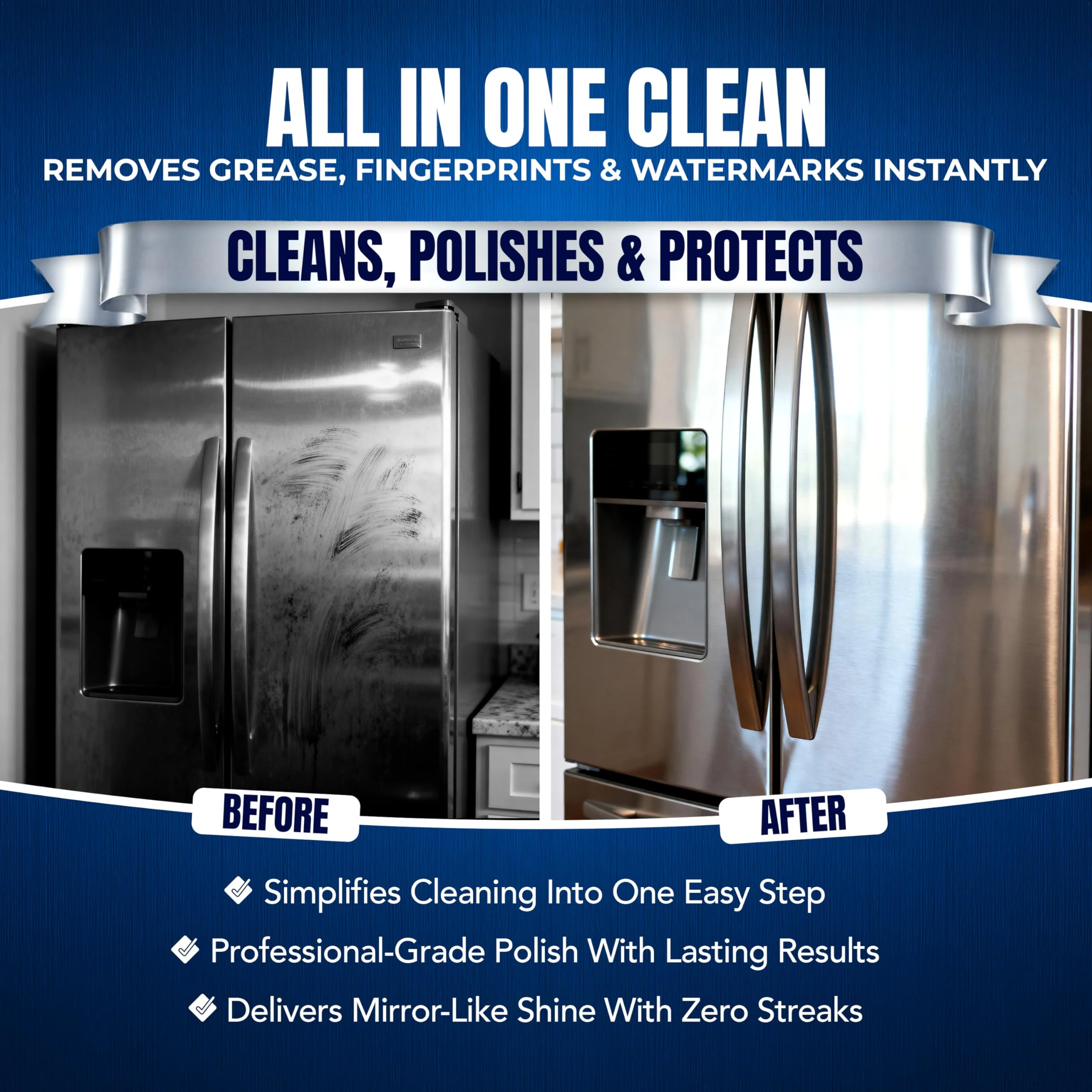 Sheila Shine 32oz Stainless Steel Cleaner and Polish - Cleans, Polishes & Protects Kitchen Appliances, Refrigerators, Sinks, Ovens & Grills - Leaves Streak Free Shine - Stainless Steel Spray Cleaner - Image 8