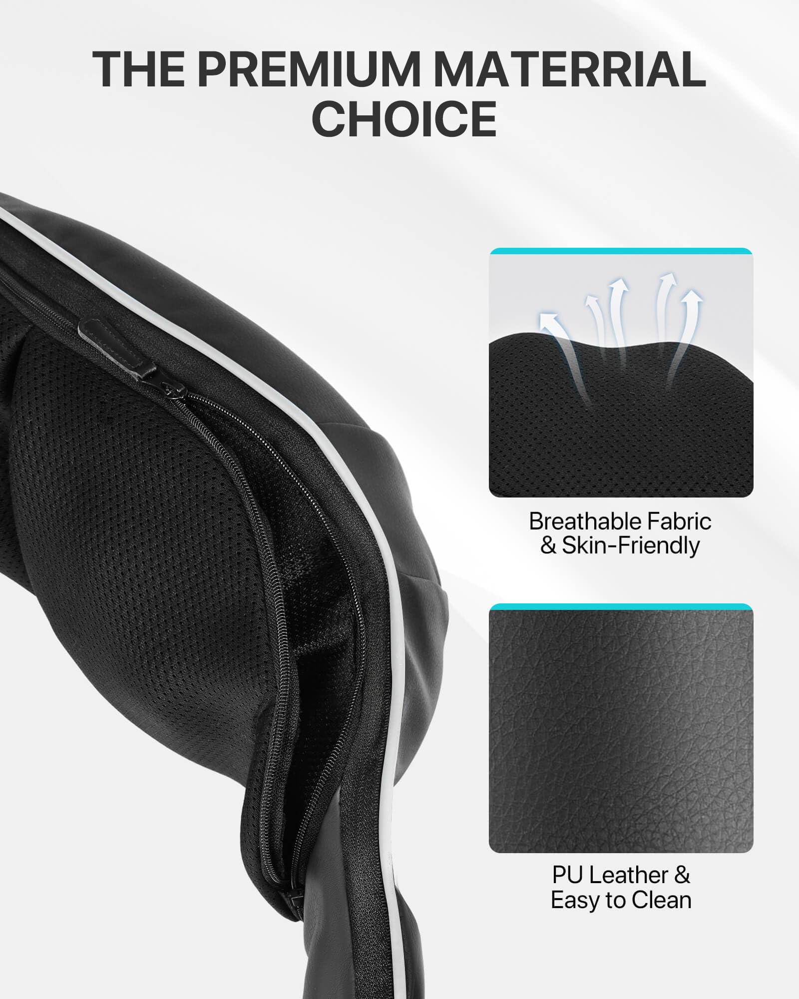 Shiatsu Back Neck Massager with Heat, Alljoy Electric Deep Tissue 3D Kneading Pillow Massege for Pain Relief & Relax Muscles, Comfort Use at Home Office (Black) - Image 6