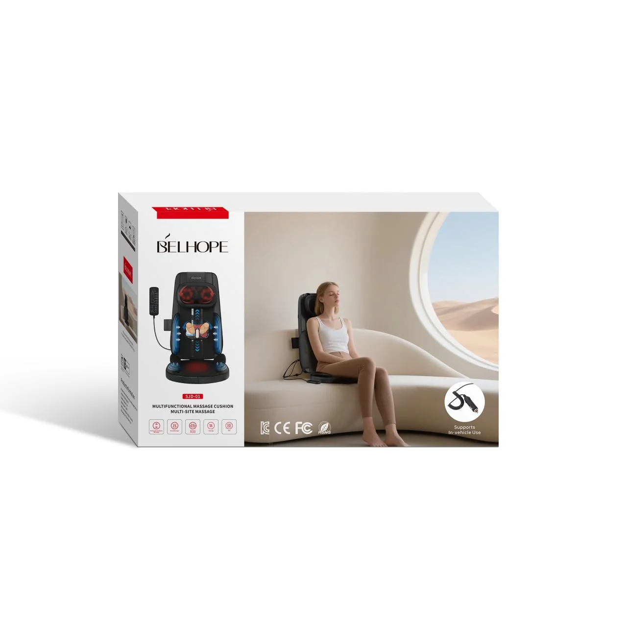 Shiatsu Neck and Back Massager with Heat, 4D Kneading Back Massager for Pain Relief Deep Tissue, Comfortable Back Massage for Chair, Massager for Home Office, Christmas Gifts for Women Men Parents - Image 3