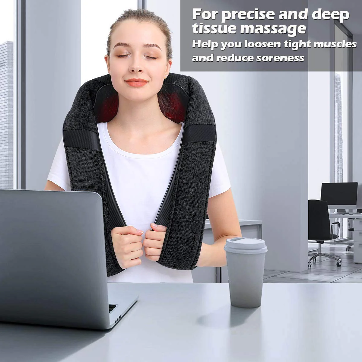 Shiatsu Neck and Shoulder Back Massager with Heat ��� Electric Deep Tissue Kneading Massage Pillow for Pain Relief and Relaxation ��� Perfect Gifts for Mother���s Day, Father���s Day, Birthdays, and Christmas - Image 2