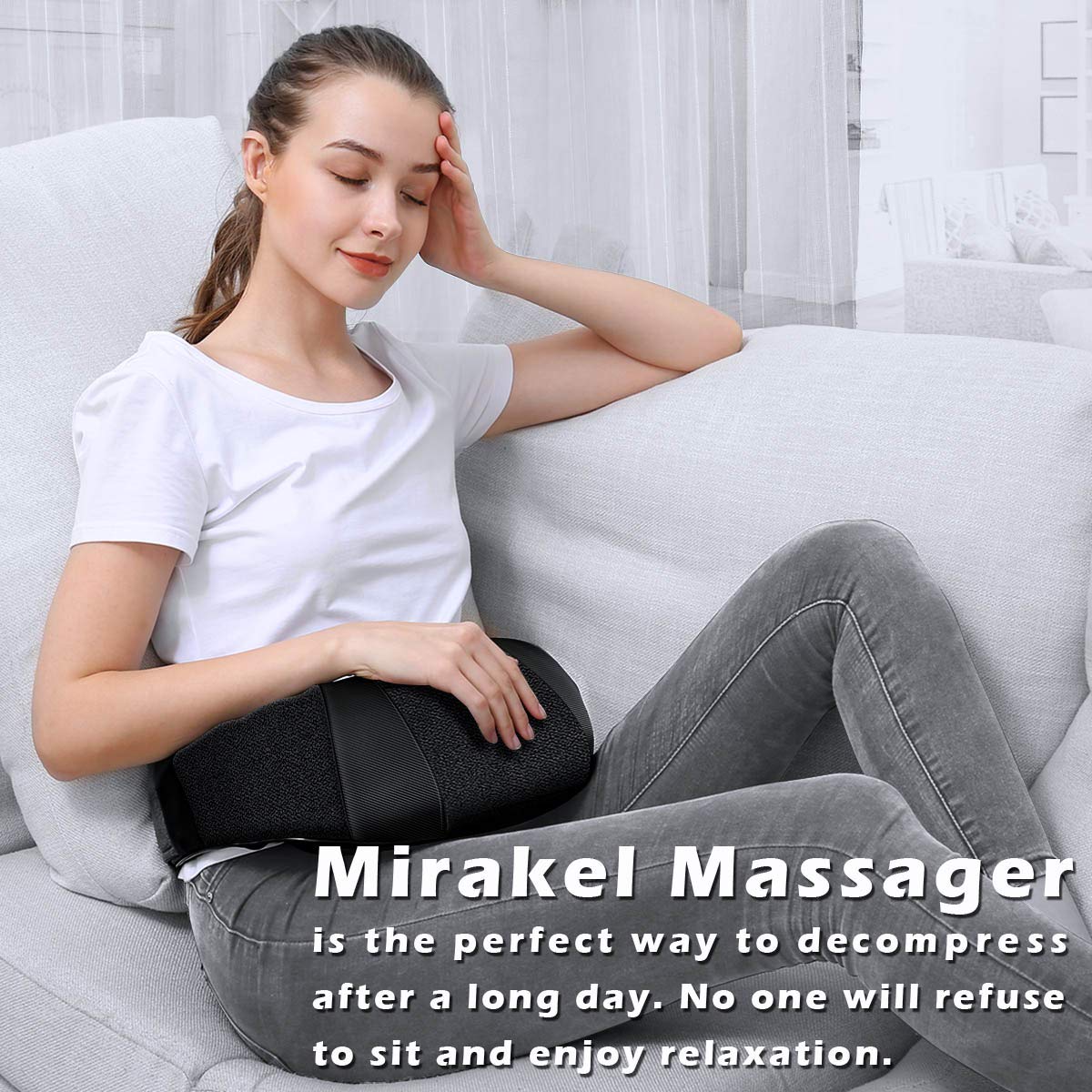 Shiatsu Neck and Shoulder Back Massager with Heat ��� Electric Deep Tissue Kneading Massage Pillow for Pain Relief and Relaxation ��� Perfect Gifts for Mother���s Day, Father���s Day, Birthdays, and Christmas - Image 4