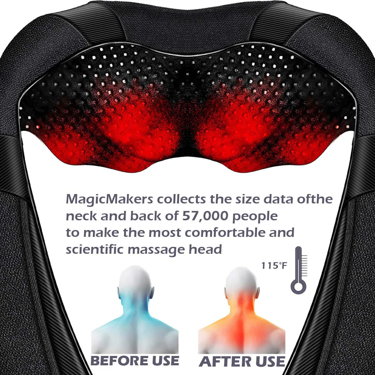 Shiatsu Neck and Shoulder Back Massager with Heat ��� Electric Deep Tissue Kneading Massage Pillow for Pain Relief and Relaxation ��� Perfect Gifts for Mother���s Day, Father���s Day, Birthdays, and Christmas - Image 8
