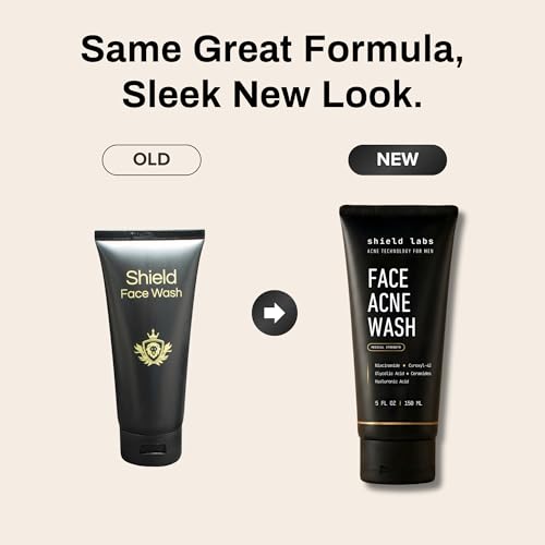 Shield Face Wash for Men and Boys, Deep Clean Gel Formula with Balancing Botanicals, Unscented, 5.1 oz, Pack of 2 - Image 8