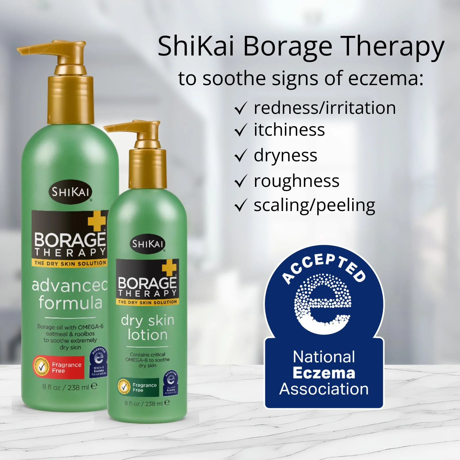 ShiKai Borage Therapy Advanced Formula Body Moisturizer (8oz, Pack of 2) | Fragrance Free | Hydrating Lotion for Dry Hands & Body | with Oatmeal, Shea - Image 6