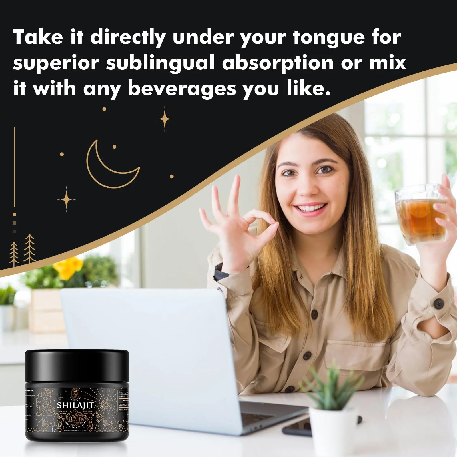 Shilajit Resin with Fulvic Acid & Trace Minerals, Original Siberian Shilajit Pure with 85+ Humic Acid Supplement Gel for Energy & Immune System - 100 Serving / 50g - Image 3