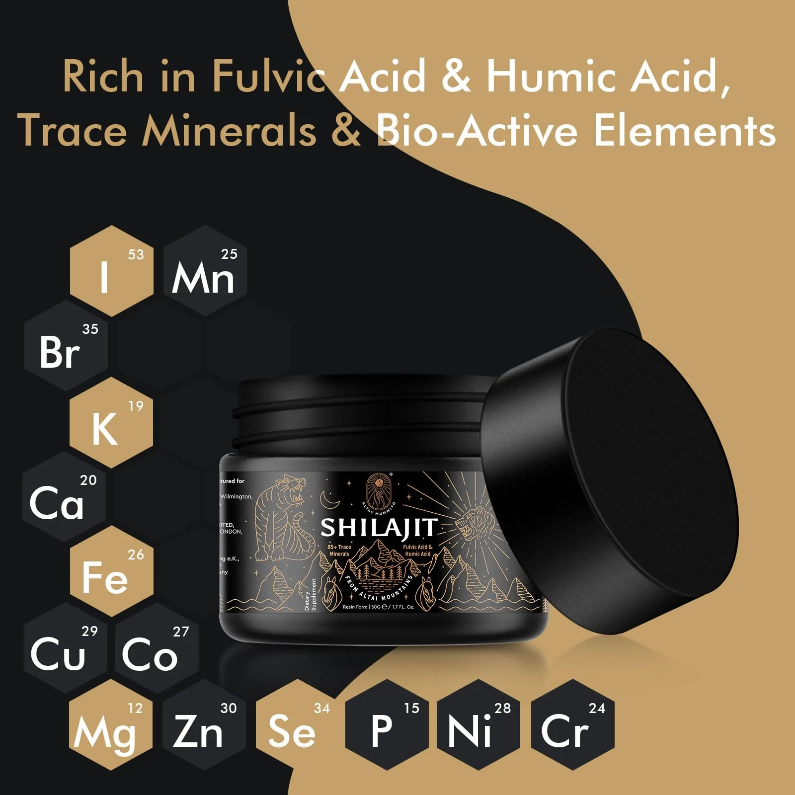 Shilajit Resin with Fulvic Acid & Trace Minerals, Original Siberian Shilajit Pure with 85+ Humic Acid Supplement Gel for Energy & Immune System - 100 Serving / 50g - Image 6