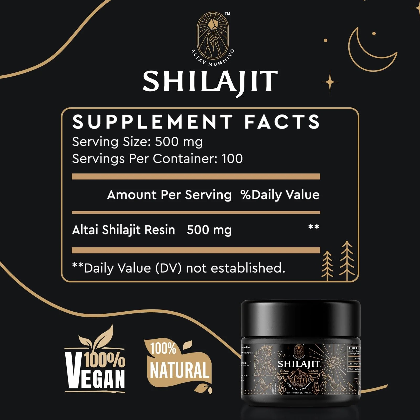 Shilajit Resin with Fulvic Acid & Trace Minerals, Original Siberian Shilajit Pure with 85+ Humic Acid Supplement Gel for Energy & Immune System - 100 Serving / 50g - Image 8