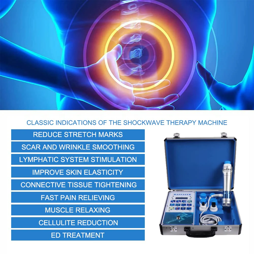 Shockwave Therapy Machine, Effective Electromagnetic Extracorporeal Shock Wave Therapy Machine Pain Relief Body Massager Muscle Relax Massage Gun with 7 Massage Heads - Image 6