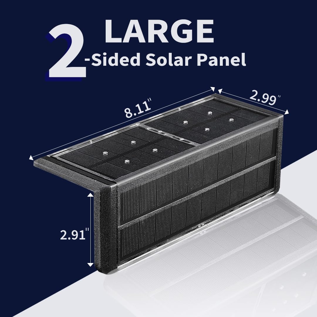 SHONELIGHTING Solar Pool Lights, Poolside Lights for Inground Pool, Ultra-Thin 2-Way LEDs for Edge & Deck, Heavy Duty Stainless Steel Outdoor Waterproof for Swimming (Warm White, 6PK) - Image 4