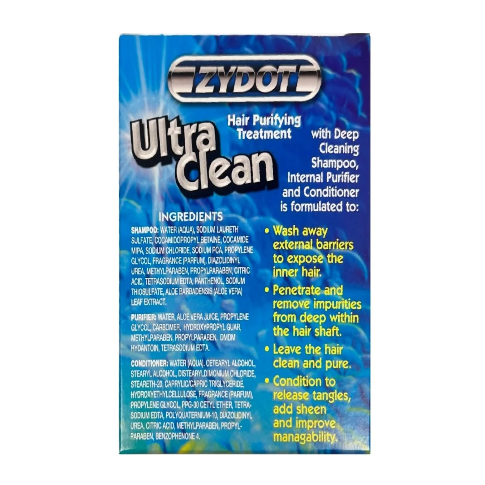 Shootclhear Zydot Ultra Clean Detox Shampoo & Conditioner Kit – Deep Cleansing Clarifying Shampoo for Hair Buildup Removal, Chemical & Impurity Detox, Purifying Hair Treatment With Shower Cap - Image 6