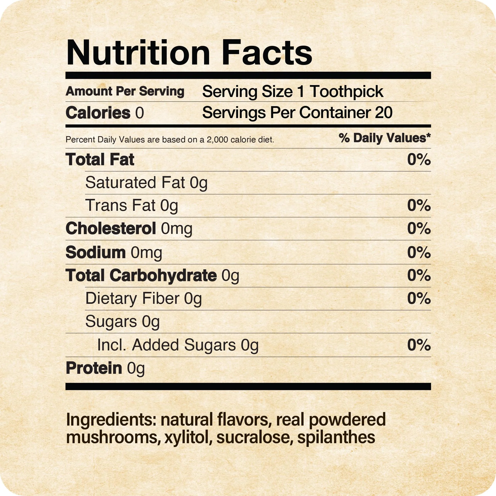 Shroomeaz Flavored Infused Toothpicks (Variety Reishi, Cordyceps, Lions Mane, Turket Tail, Chaga) 5 Pack - Image 2