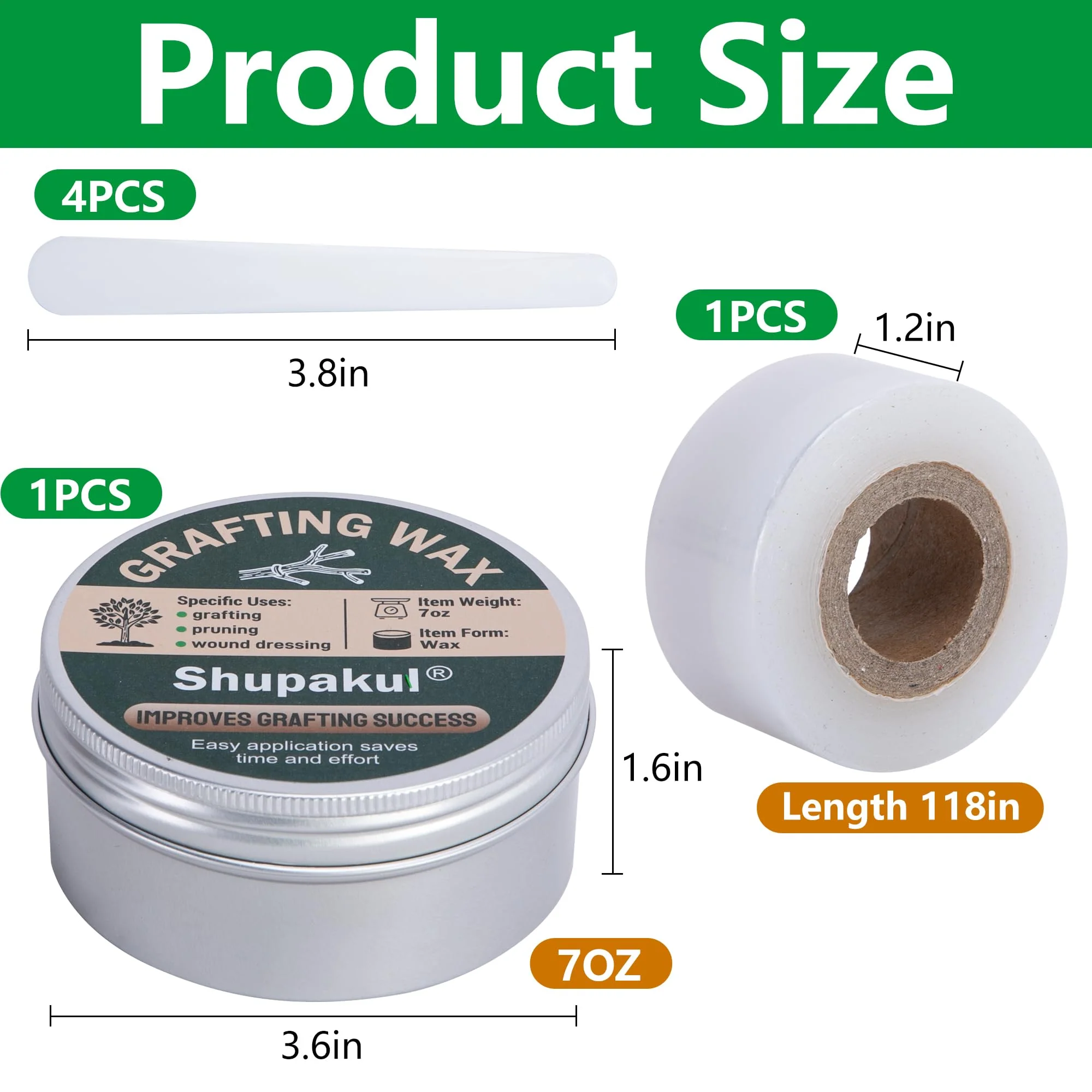 Shupakul Tree Grafting Wax Set, Tree Wound Pruning Sealer with Sealing Tape, Grafting Wax for Roses Fruit Bonsai Shrubs Plant Healing - Image 7