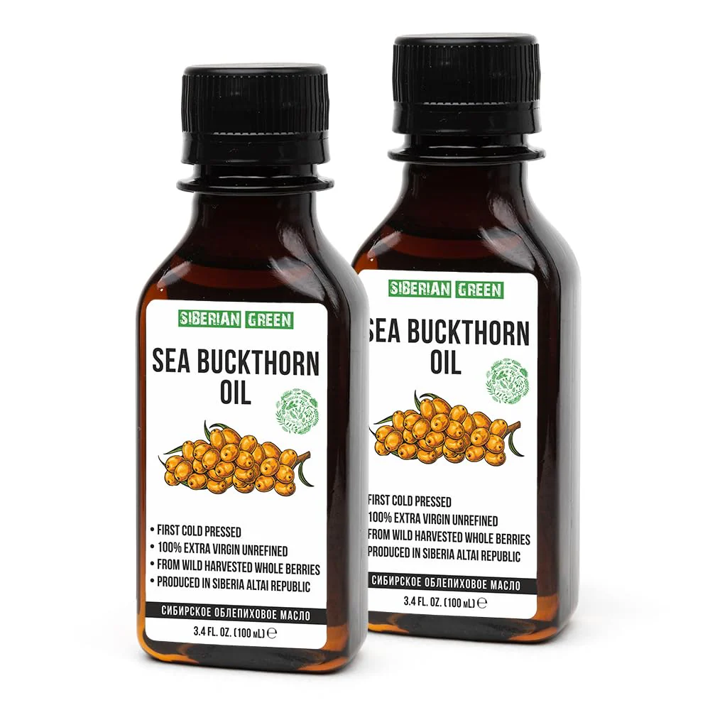 Siberian Sea Buckthorn Oil | 100% Natural Extra Virgin Cold Pressed 100 ml / 3.4 fl oz | Unrefined Raw Vegan | Exclusive Healthy Diet Food Grade - Image 4