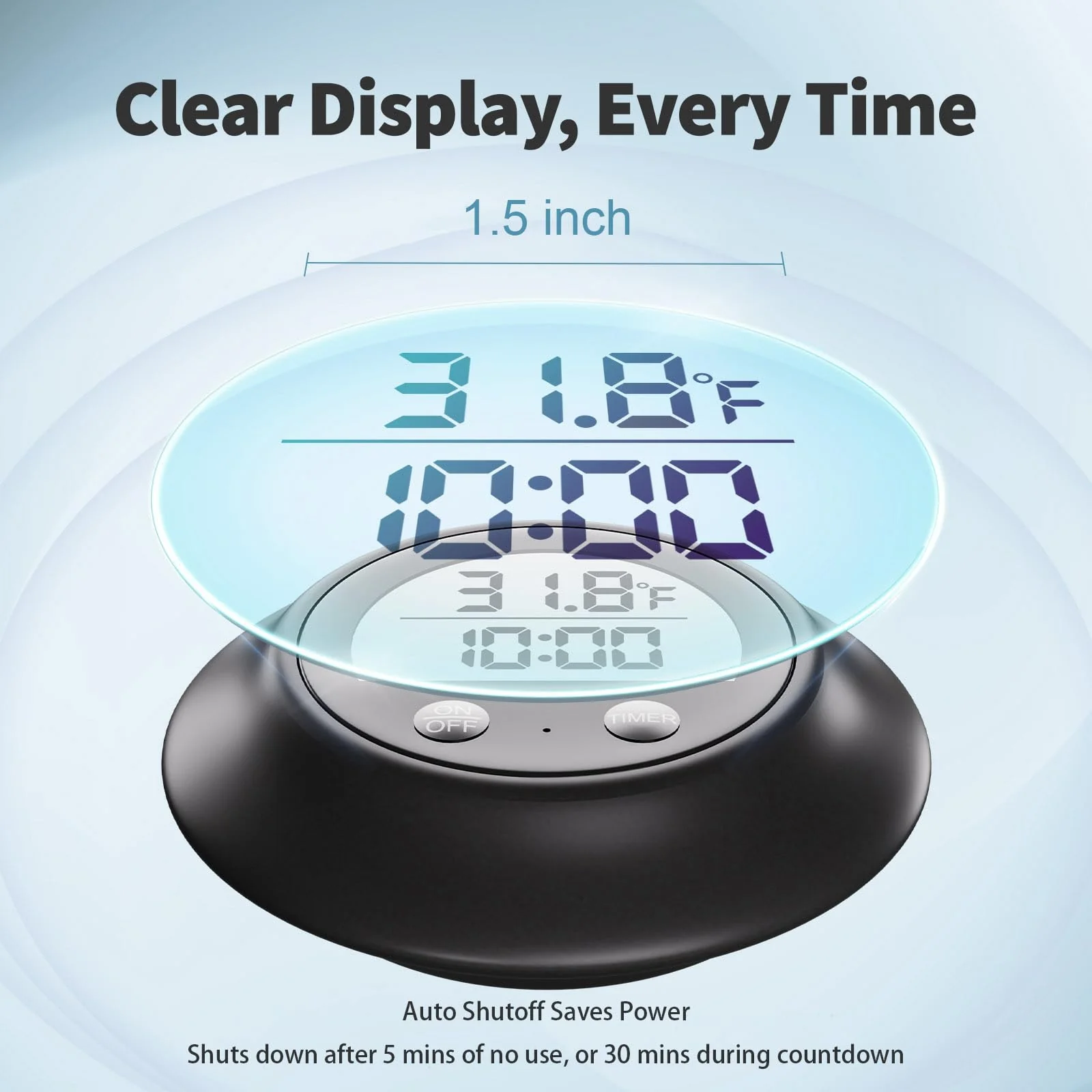 Silicone Cover Ice Bath Thermometer with Timer, Waterproof Floating Water Thermometer for Cold Plunge, Works with Ice Bath Tub Hot Tub Accurate Recovery(Black) - Image 3