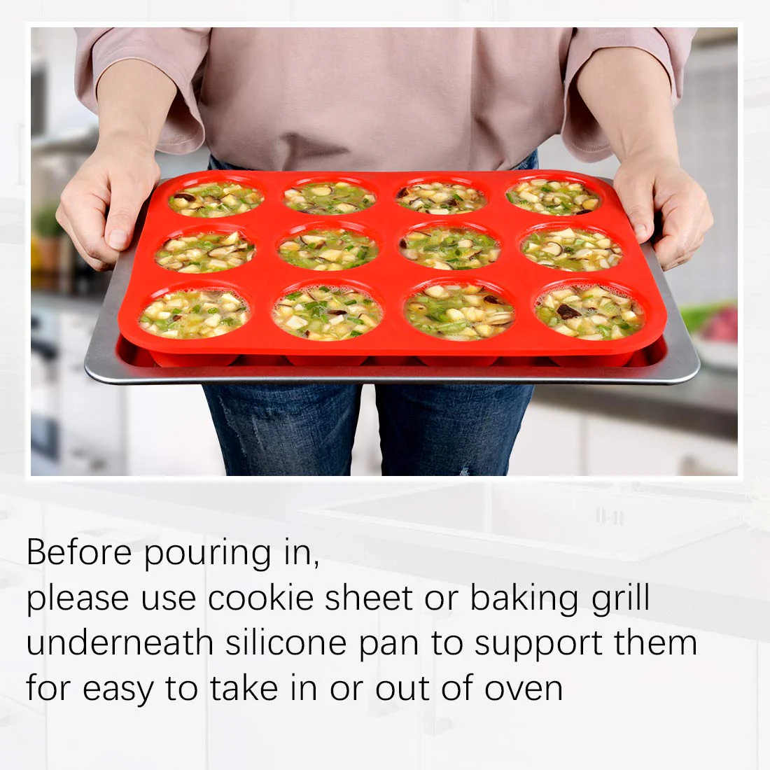 Silicone Muffin Pan Set - Mini 24 Cups, Regular 12 Cups Cupcake Pan, Jumbo 6 Cups Muffin Pan Silicone Bakeware for Baking Set of 3 - Image 4