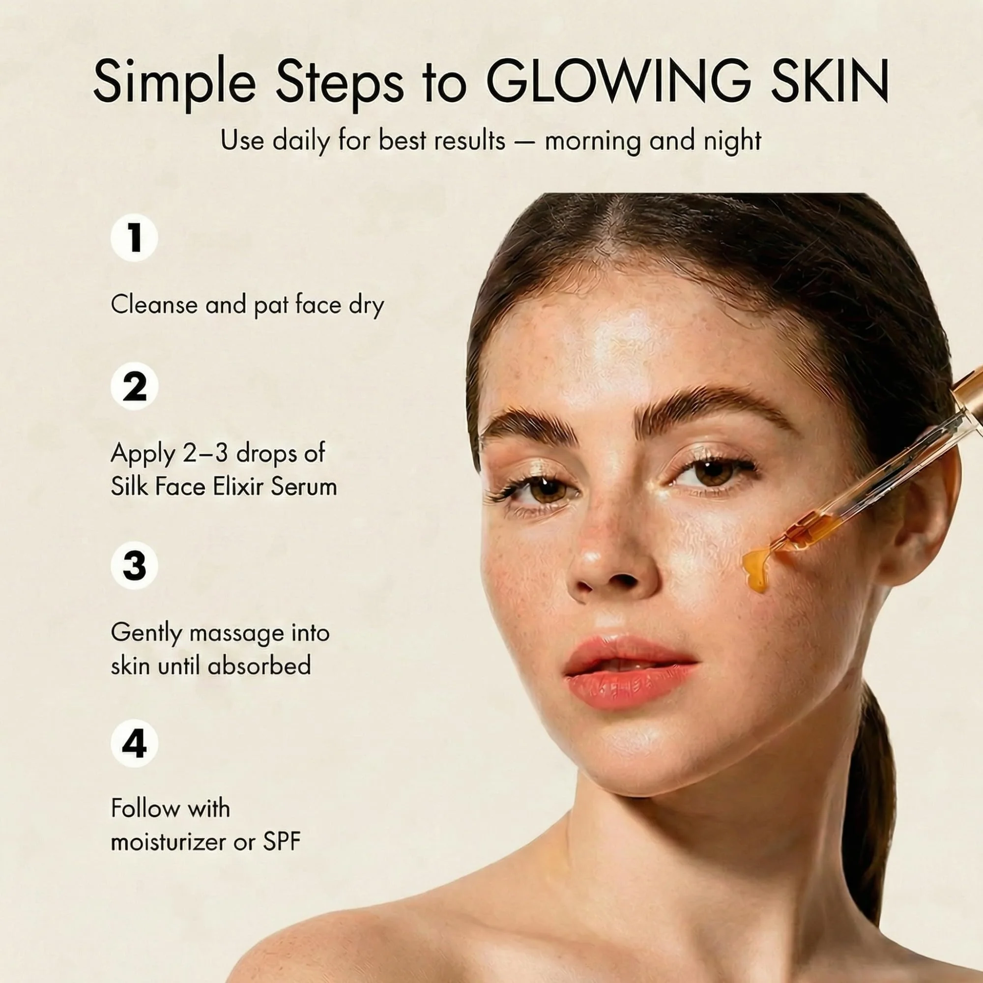 SILK FACE Elixir Serum by Coco March – Anti-Aging, Hydrating & Brightening Facial Moisturizer for Fine Line Reduction, Firming & Illuminating Skin Care with Peptides and Amino Acids, 30ml (1 Fl Oz) - Image 6