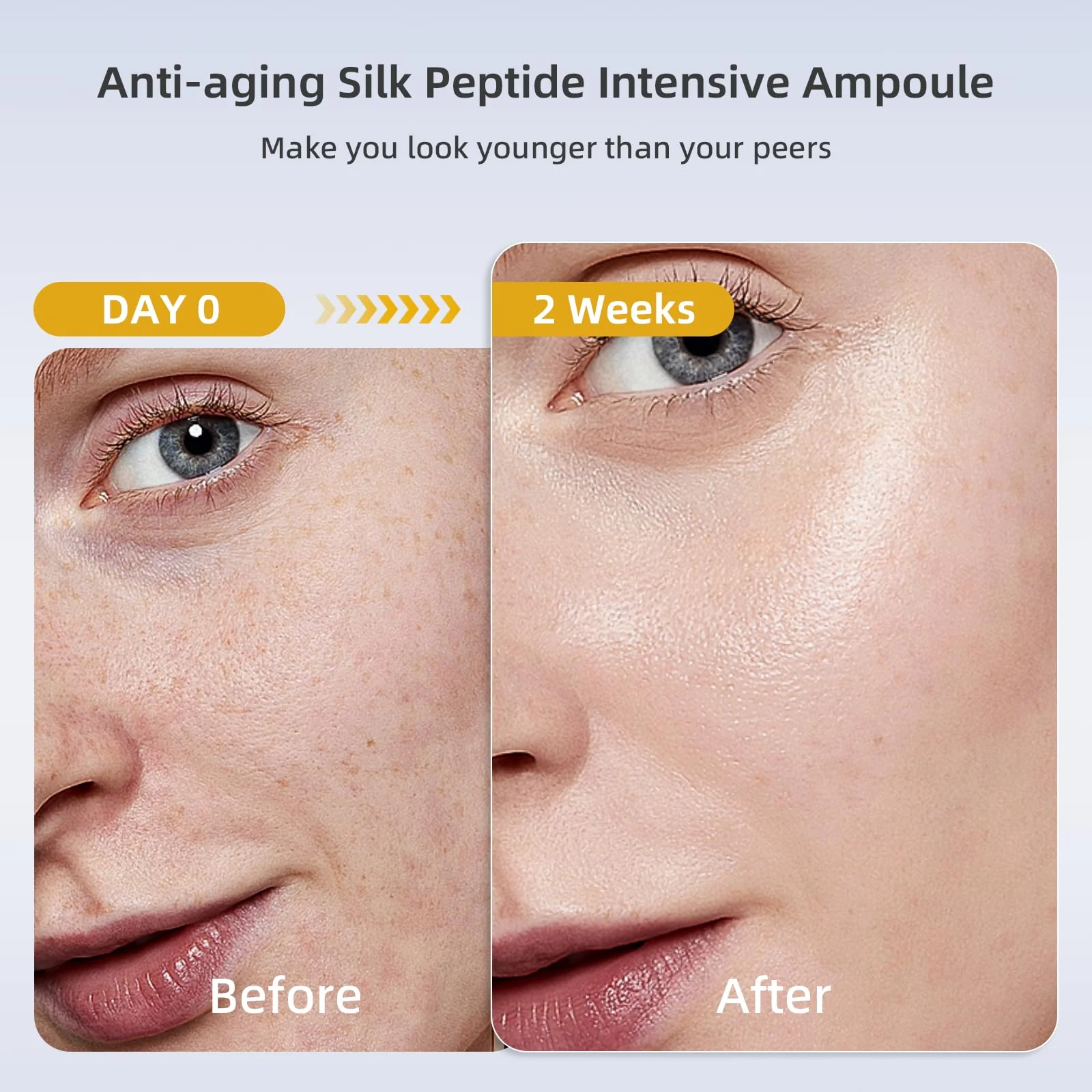 Silk Peptide Intensive Lifting Ampoule, Anti-Aging Hydrating Serum, KOKN™ Complex, Multi Peptide, Collagen, Niacinamide, 4D Hyaluronic Acid Serum for Wrinkles & Fine Lines & Radiance (1.5fl.oz) - Image 6