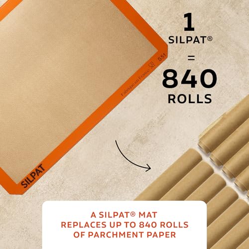 Silpat Premium Non-Stick Silicone Baking Mat, 3/4 Sheet, Cream - Image 7