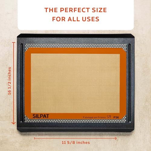 Silpat Premium Non-Stick Silicone Baking Mat, Half Sheet Size, 11-5/8 x 16-1/2, Orange - Image 6