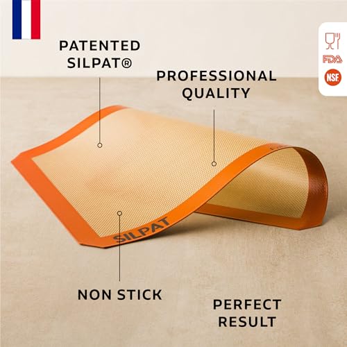 Silpat Premium Non-Stick Silicone Baking Mat, Half Sheet Size, 11-5/8 x 16-1/2, Orange - Image 8