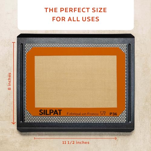 Silpat Premium Non-Stick Silicone Baking Mat, Petite Jelly Roll Size, 8-1/4 x 11-3/4, AE295205-01,Orange - Image 5