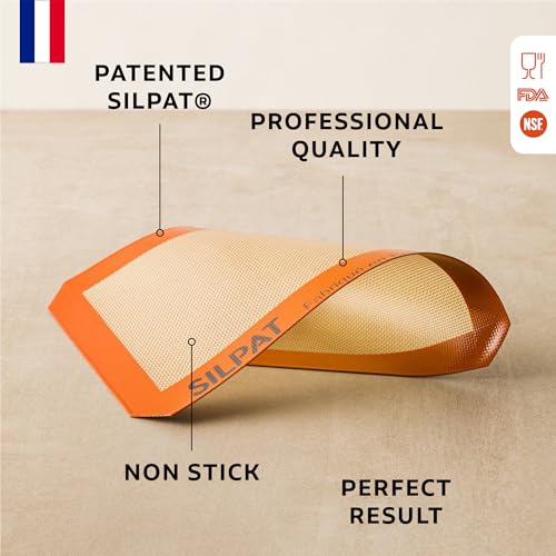 Silpat Premium Non-Stick Silicone Baking Mat, Petite Jelly Roll Size, 8-1/4 x 11-3/4, AE295205-01,Orange - Image 7
