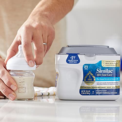 Similac 360 Total Care Infant Formula, Has 5 HMO Prebiotics, Our Closest Prebiotic Blend to Breast Milk, Non-GMO, Baby Formula Powder, 20.6-oz Tub - Image 4
