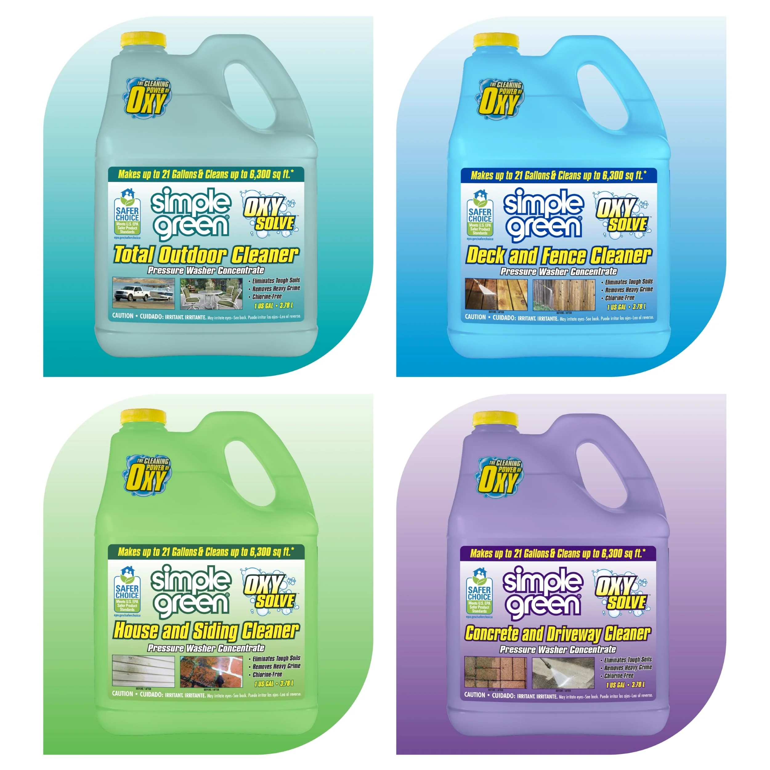 Simple Green Oxy Solve Concrete and Driveway Pressure Washer Cleaner, Purple, Unscented, 128 Fl.Oz - Image 2