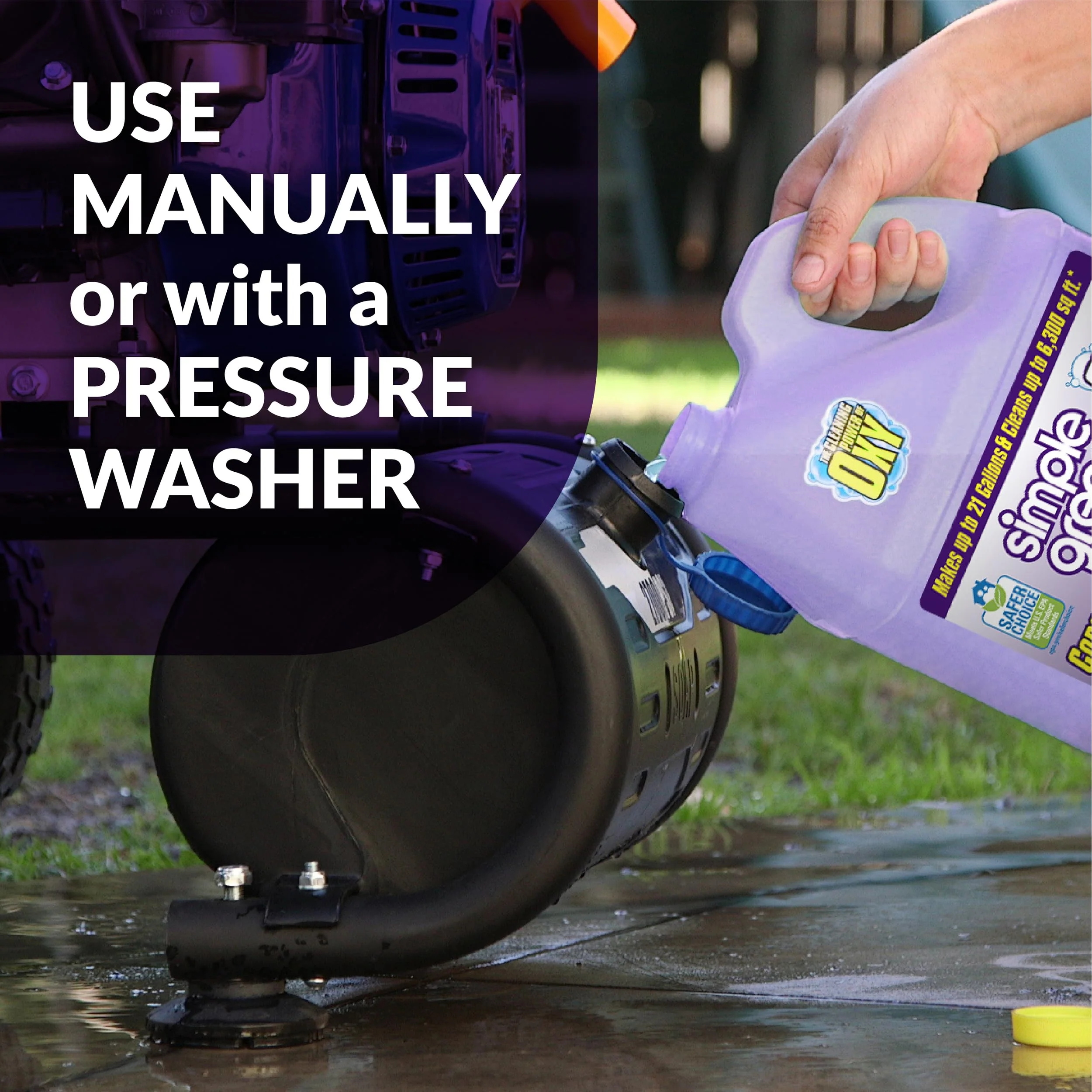 Simple Green Oxy Solve Concrete and Driveway Pressure Washer Cleaner, Purple, Unscented, 128 Fl.Oz - Image 3