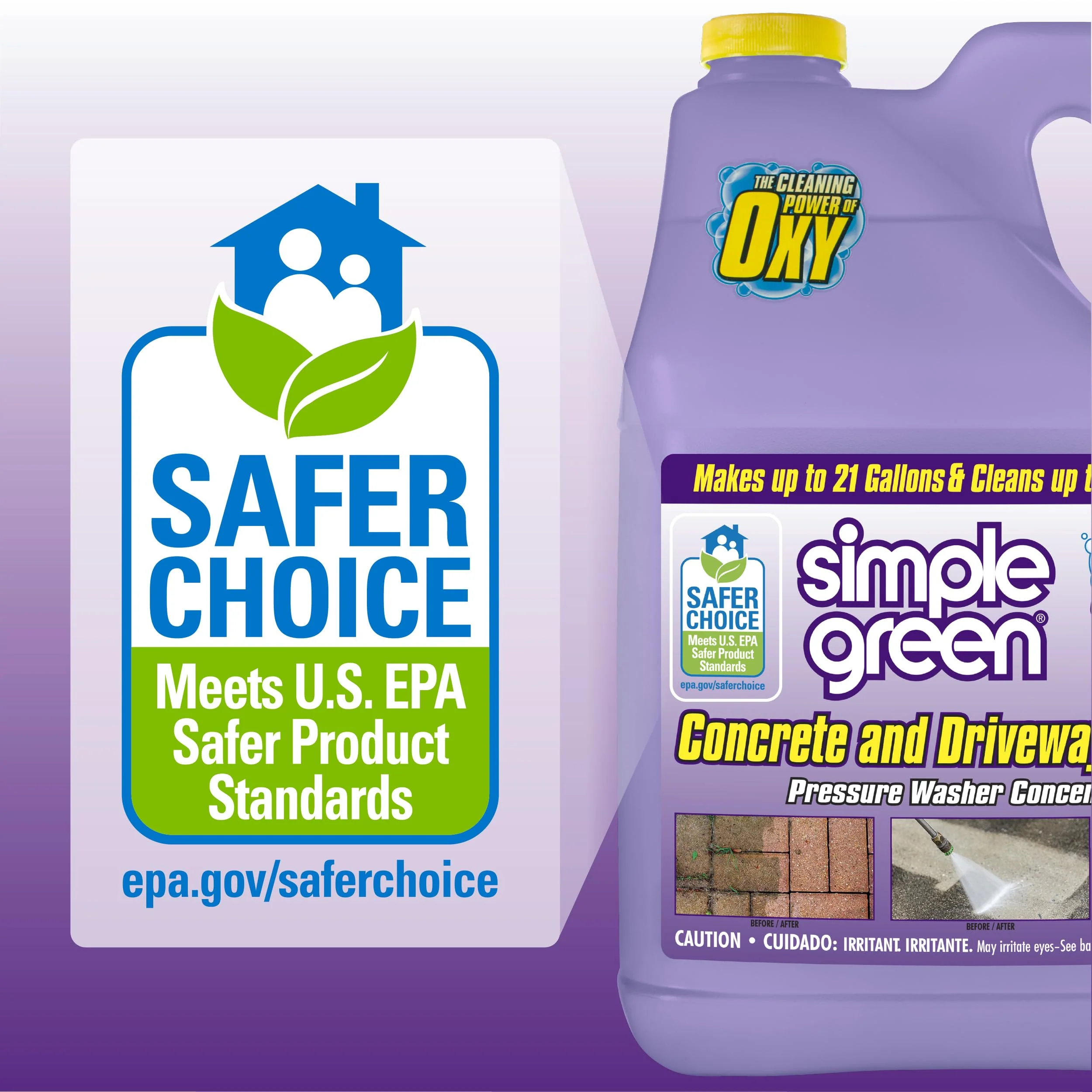 Simple Green Oxy Solve Concrete and Driveway Pressure Washer Cleaner, Purple, Unscented, 128 Fl.Oz - Image 7