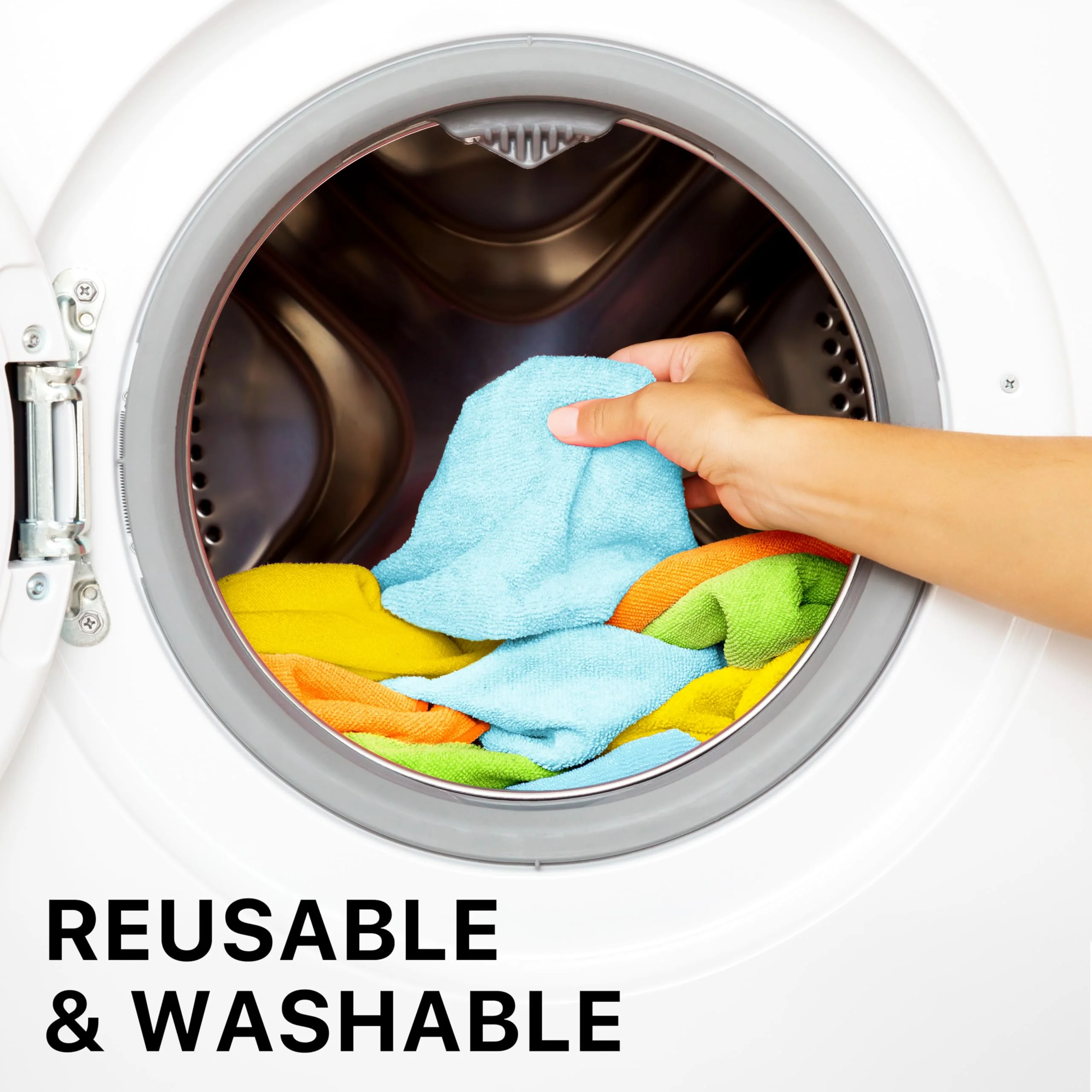 Simple Houseware Microfiber Cleaning Cloth 150 Pack, 12" x 16", 4 Colors - Image 4