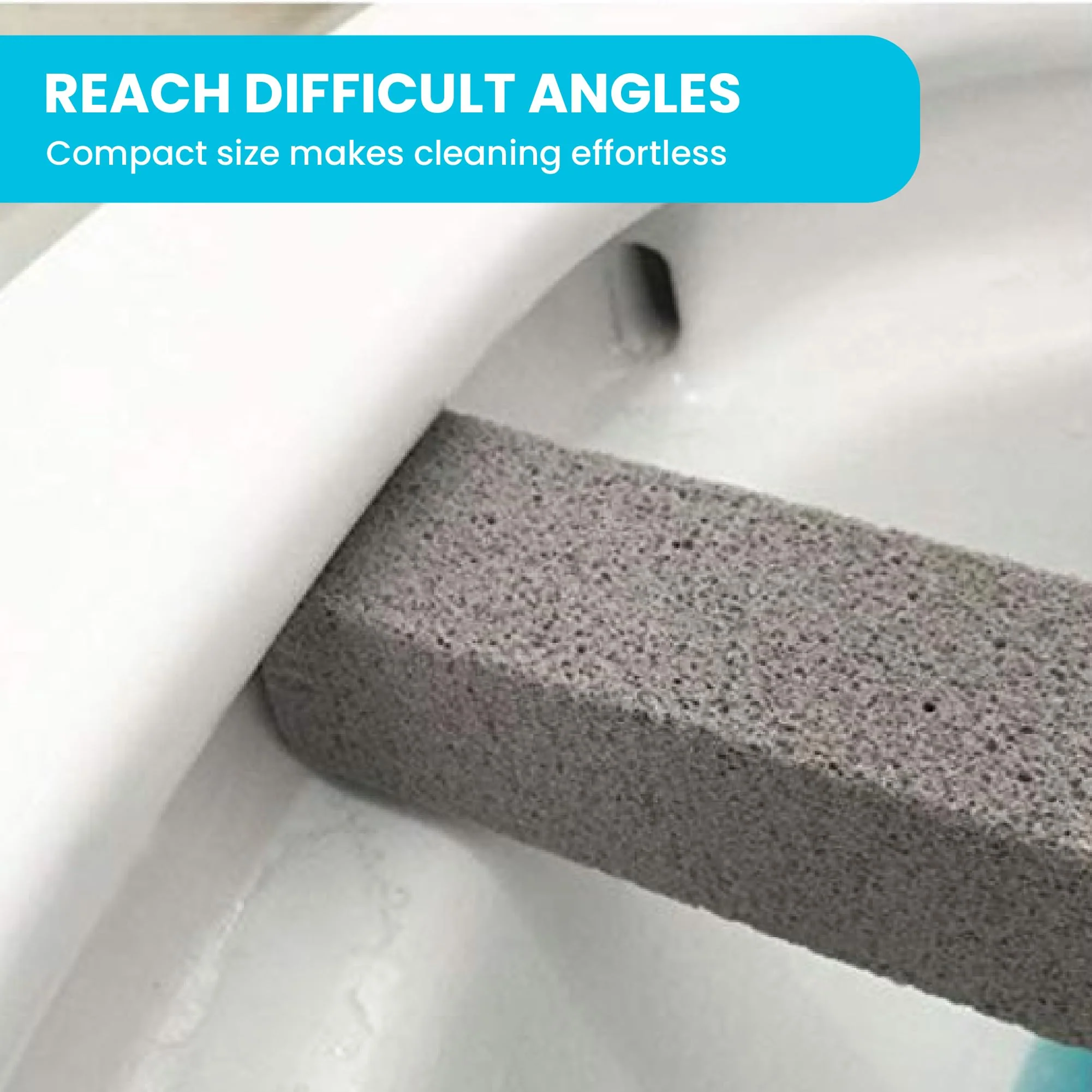 Simple Life Pumice Stone Toilet Bowl Cleaner | Toilet Pumice Stone with Extra Long Handle | Scouring Stick for Toilet Cleaning, Stain Removal on Toilets, Grills, Tiles, Grout & Pools | 4 Pack - Image 4