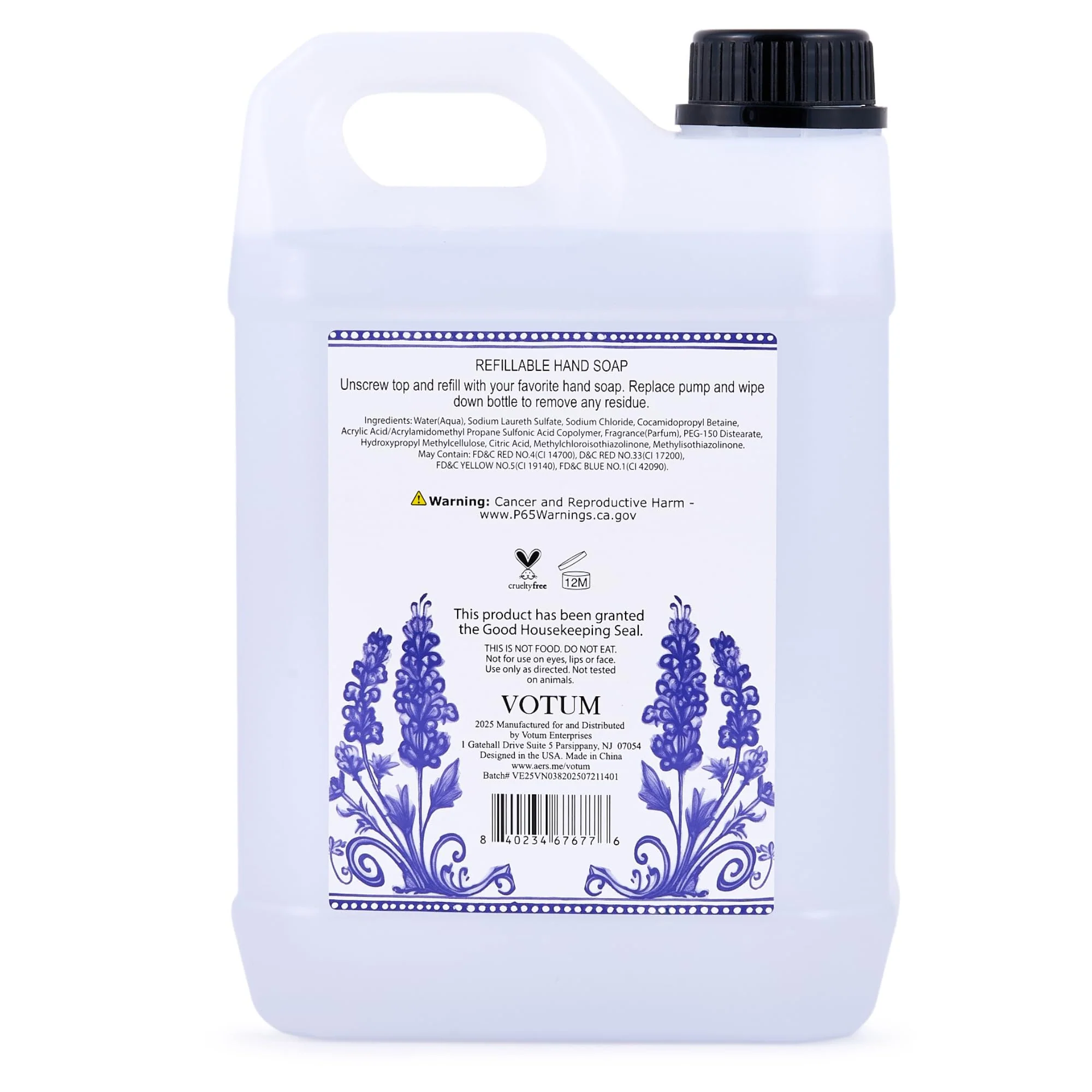 SIMPLE PLEASURES Lavender Fields Hand Soap Refill Jug – 71 oz Liquid Hand Wash Refill, Gentle Moisturizing Formula with Relaxing Lavender Scent - Image 2