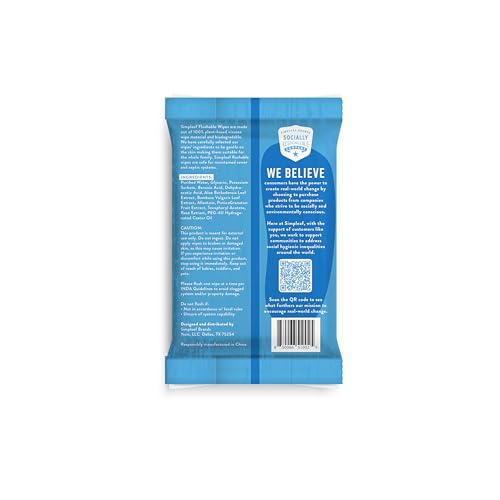 Simpleaf Flushable Wet Wipes Unscented | Plastic Free, Paraben & Alcohol Free | Hypoallergenic & Safe for Sensitive Skin | Soothing Aloe Formula | Adult Toilet Wipes (12 x 50 Counts Pack) 600 Counts - Image 13