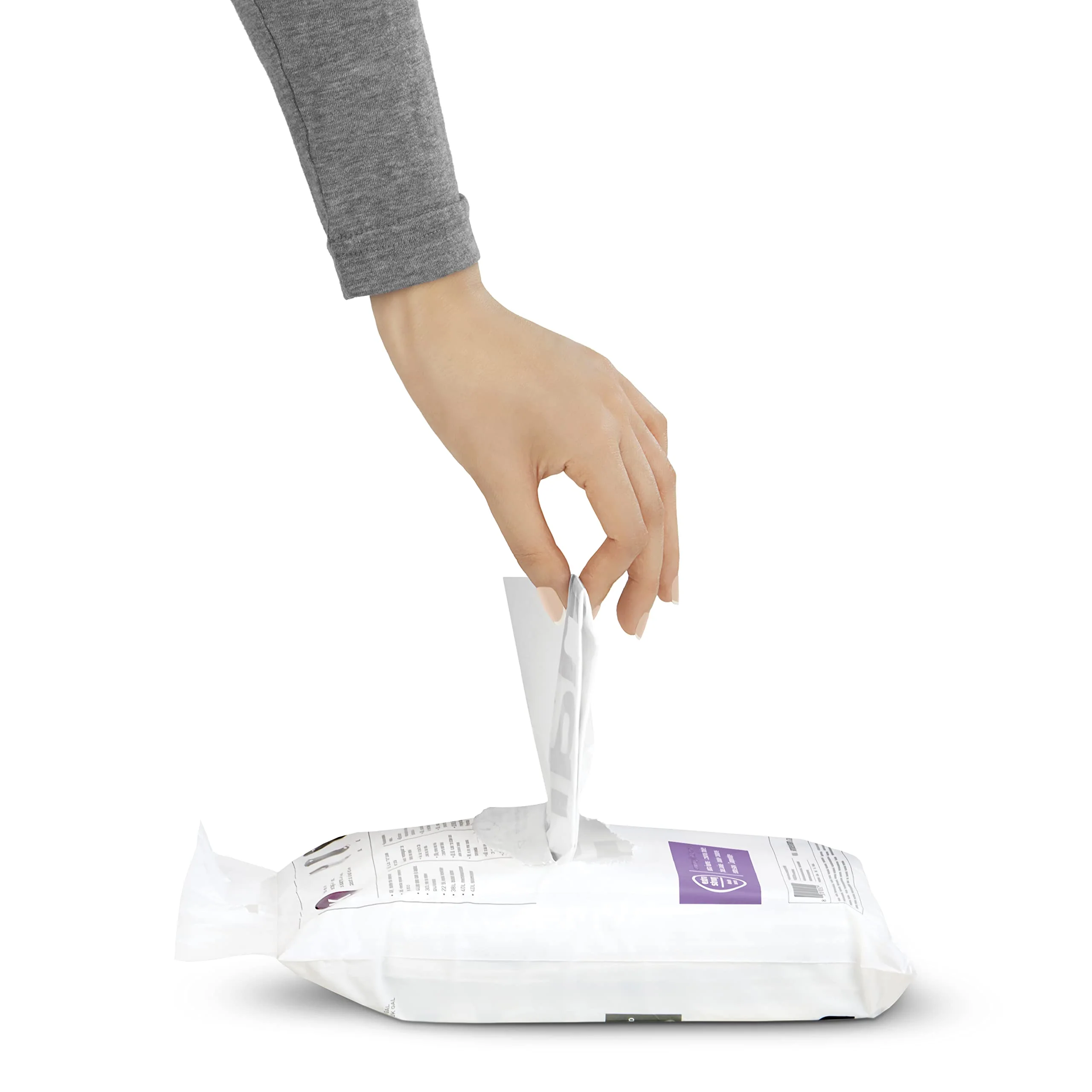 simplehuman Code J 100 Liners, 50% Recycled Custom Fit Bin Bags in Dispenser Packs with Durable Drawstring Tie Handle, 30-45L, White - Image 6