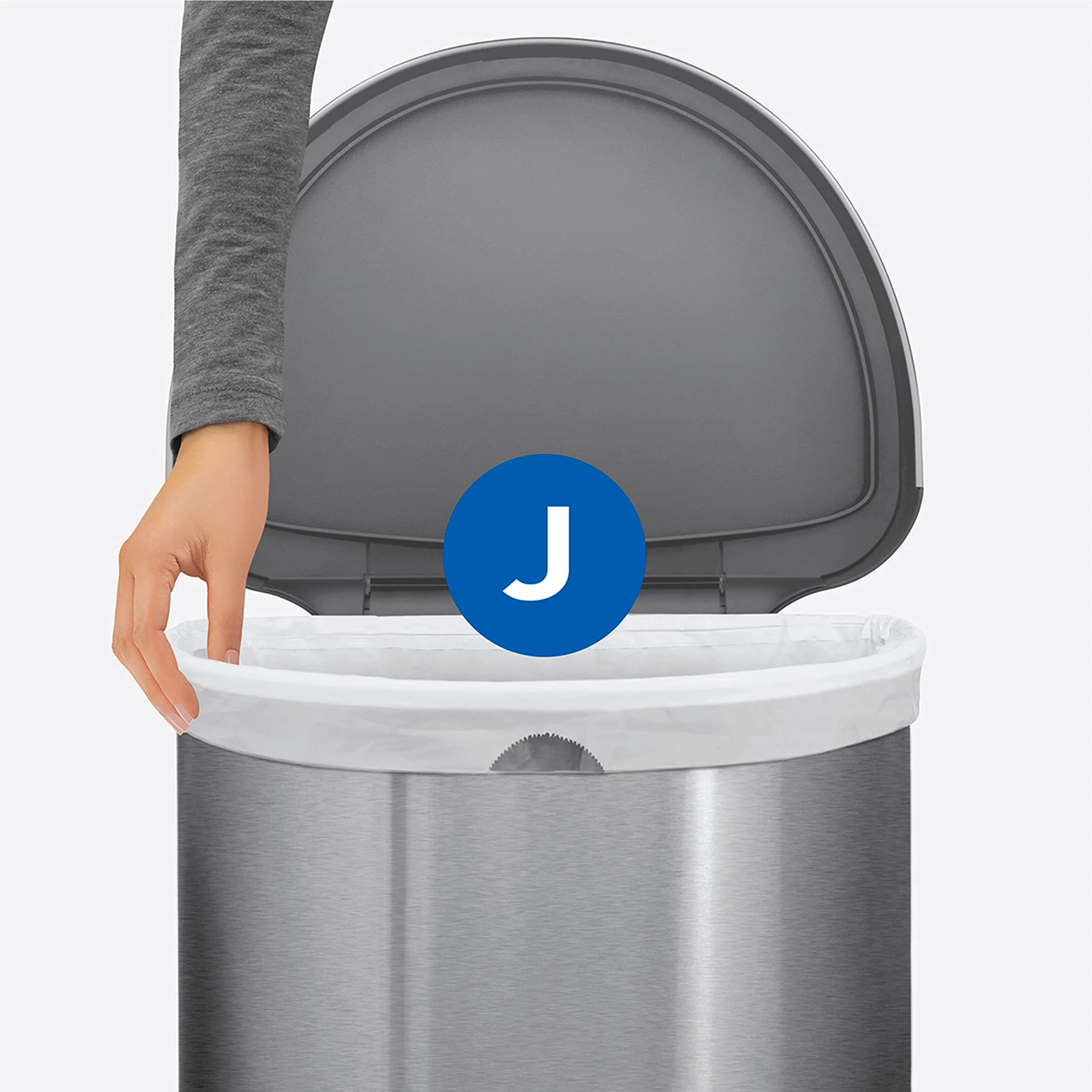 simplehuman Code J Custom Fit Trash Can Liner, 3 refill packs (60 Count), 30-45 Liter / 8-12 Gallon - Image 4