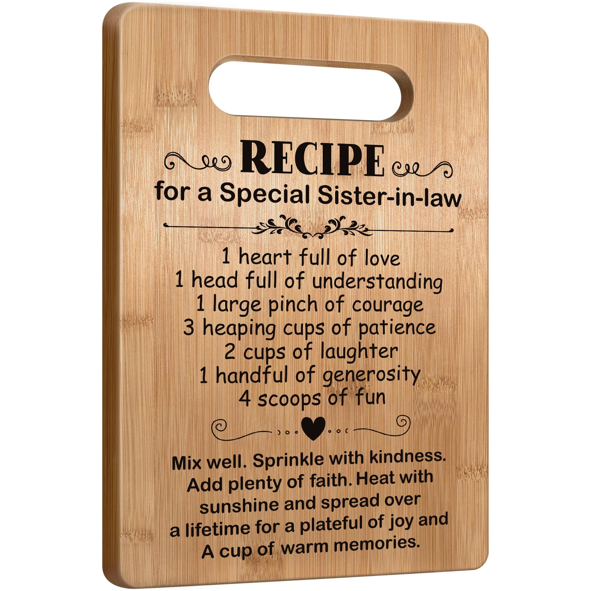 Sister-in-Law Birthday Gifts, Sister-in-Law Gift from Sister, Cutting Board Gift for Mother's Day, Wedding, Christmas - Image 2