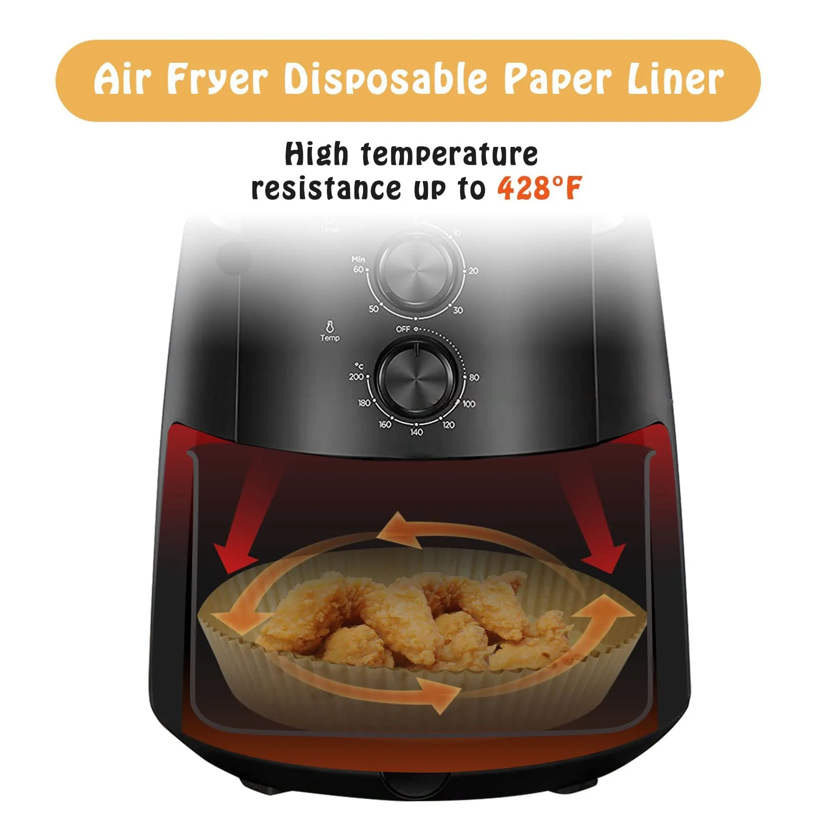 SIUDANGKA 200 Pcs Air Fryer Liners - Disposable Parchment Paper Sheets for Ninja Air Fryer AF101 & AF150 XL - Image 6